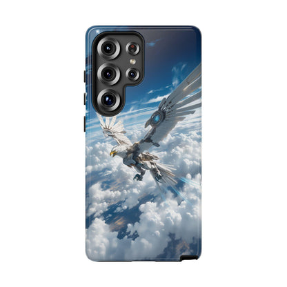 Mechanical Eagle Soaring Blue Sky