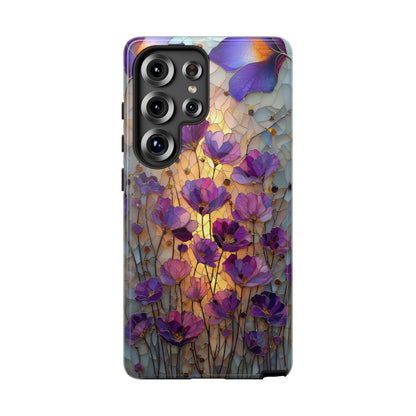 Wildflowers Purple Floral Stained Glass