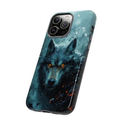 two different phone cases, one glossy and one matte, with a picture of a cloudy sky on them.
