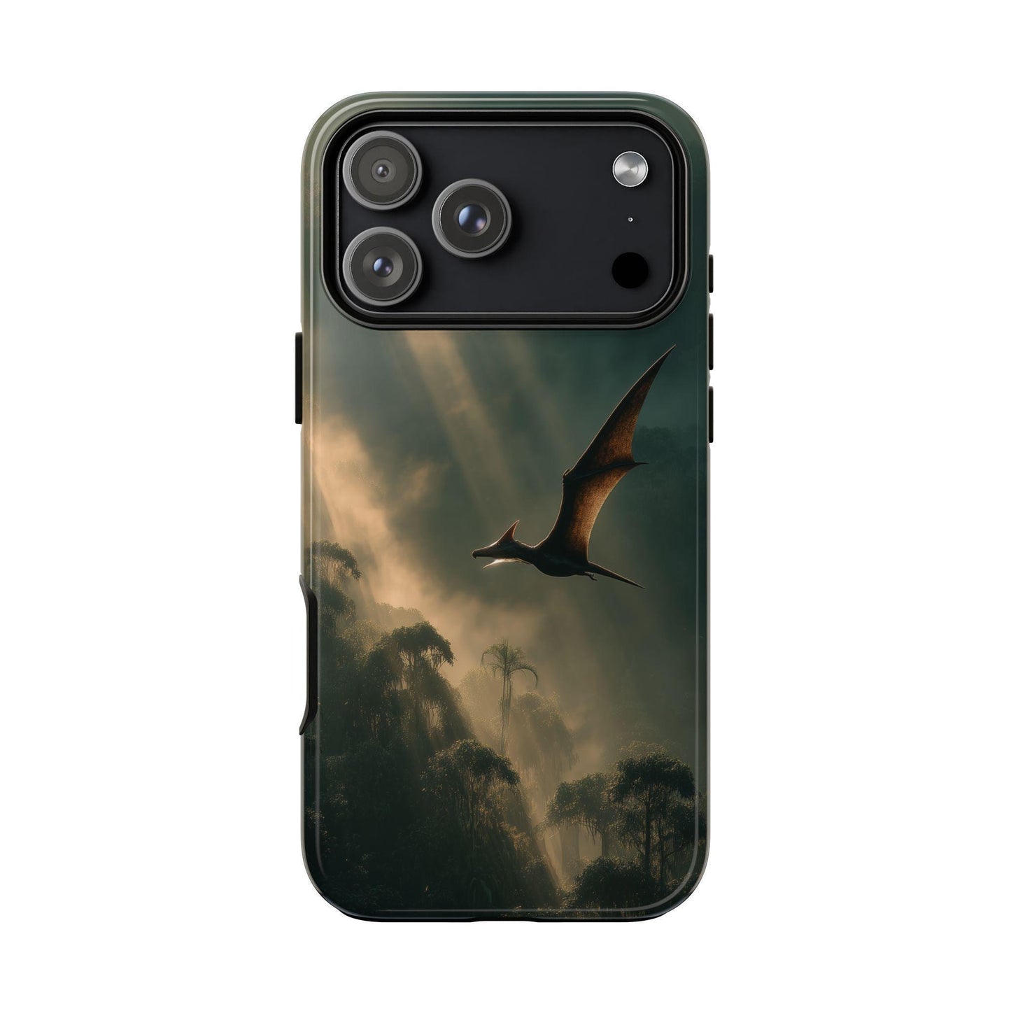 Pterodactyl Gliding Mist Jungle Dinosaur