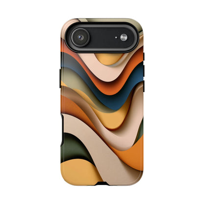 Earth Tones Layer Waves Pattern
