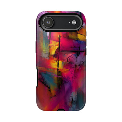 Chaotic Love Abstract Magenta Paint Art