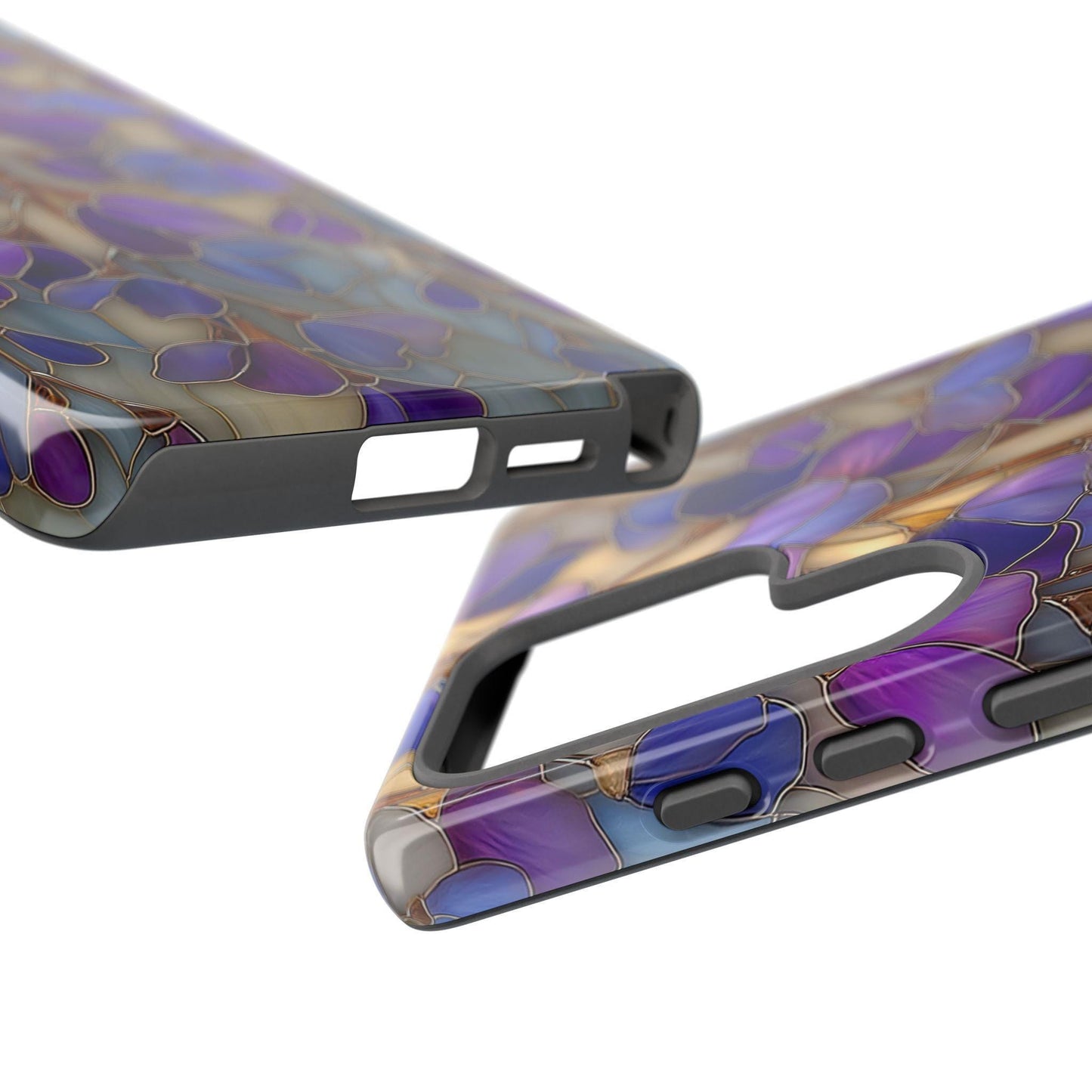 Lavender Floral Petals Stained Glass