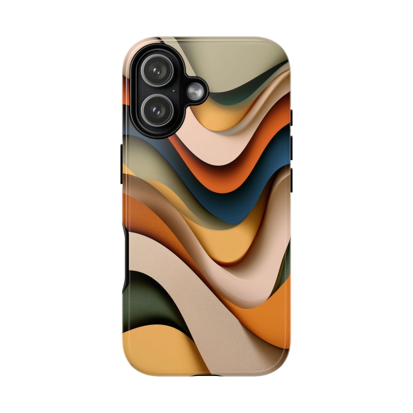 Earth Tones Layer Waves Pattern