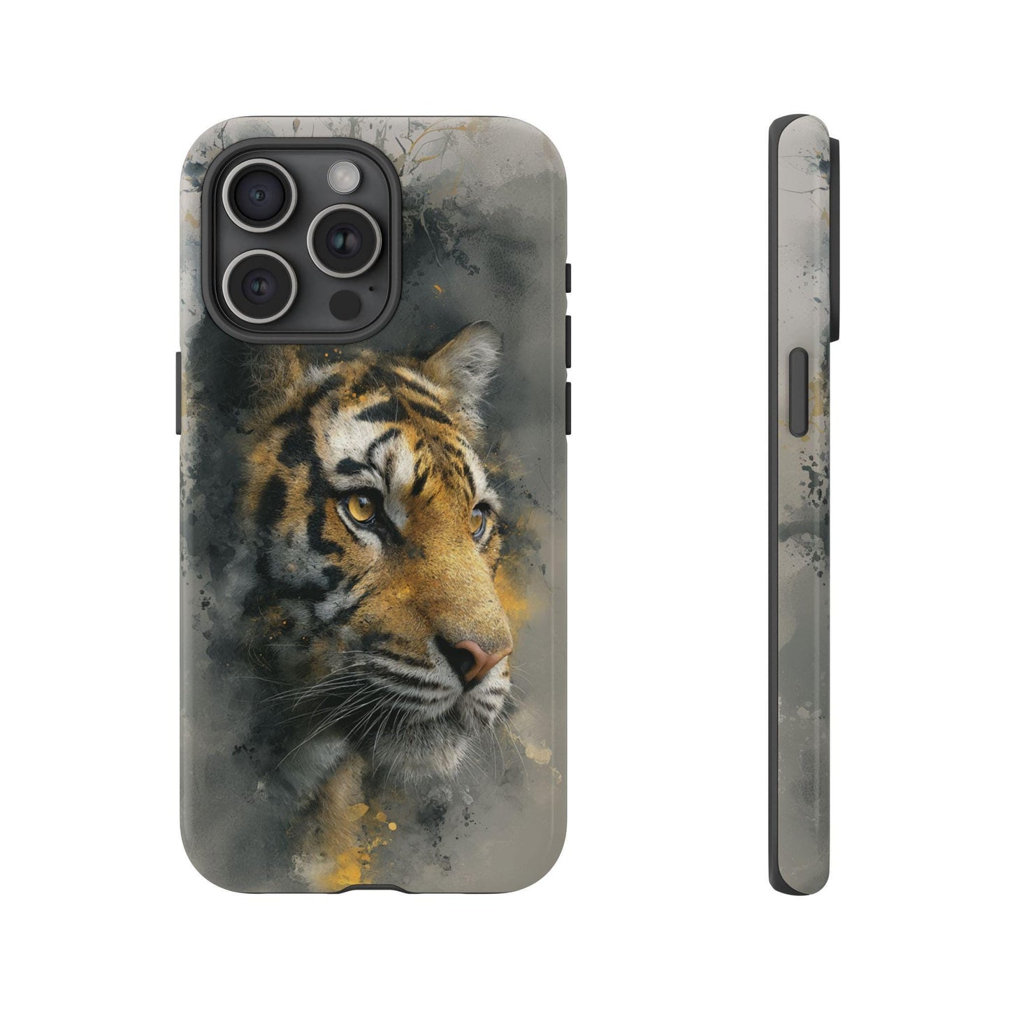 Tiger Watercolor Gray