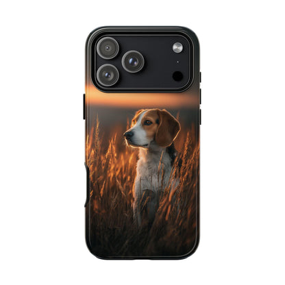 Tall Grass Beagle Dog Sunset