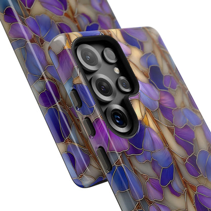 Lavender Floral Petals Stained Glass