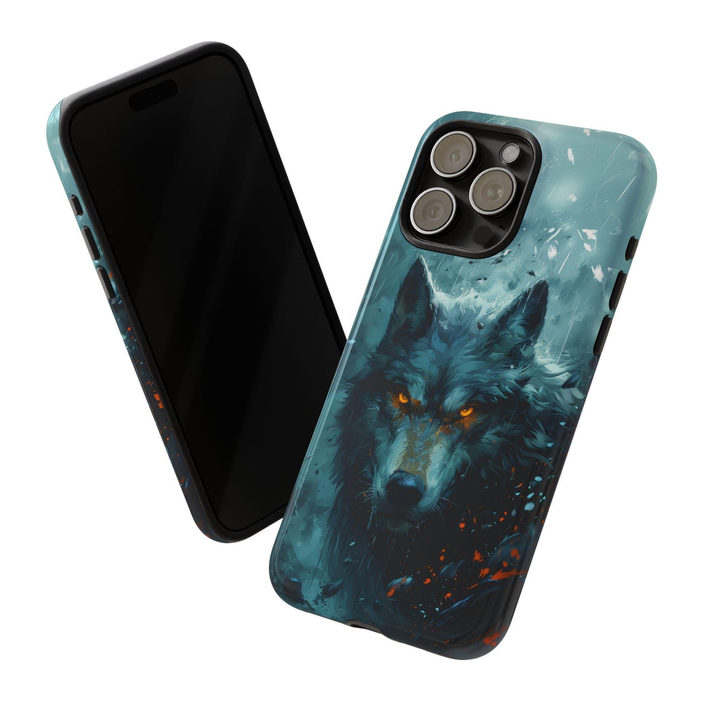 a collection of phone cases for various smartphone models, including an iPhone, Samsung Galaxy, and Google Pixel.