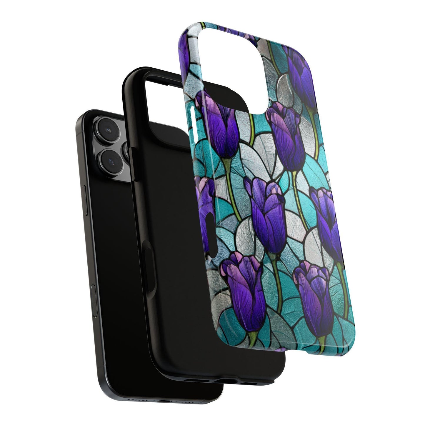 Amethyst Tulip Flower Stained Glass