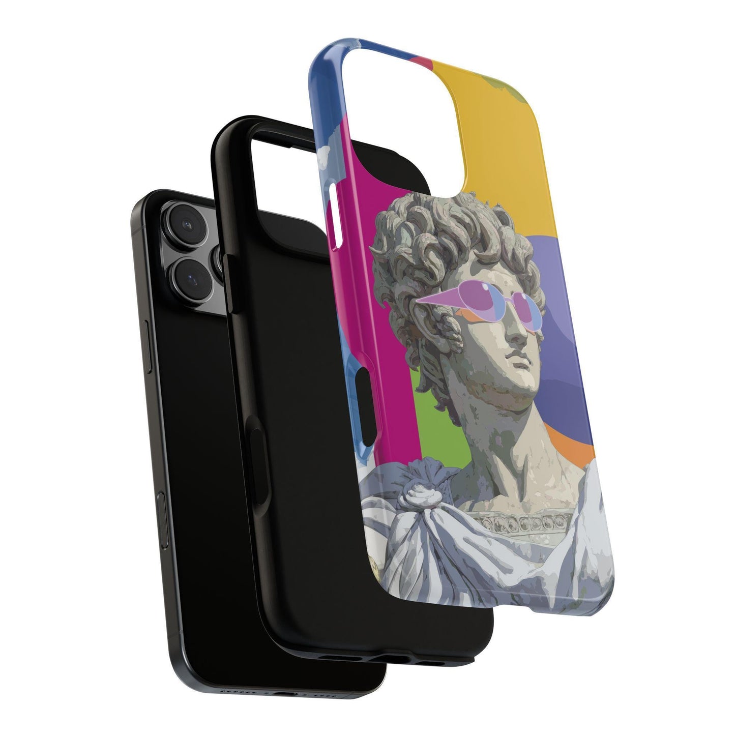 Surreal Marble Statue Neon Sunglasses