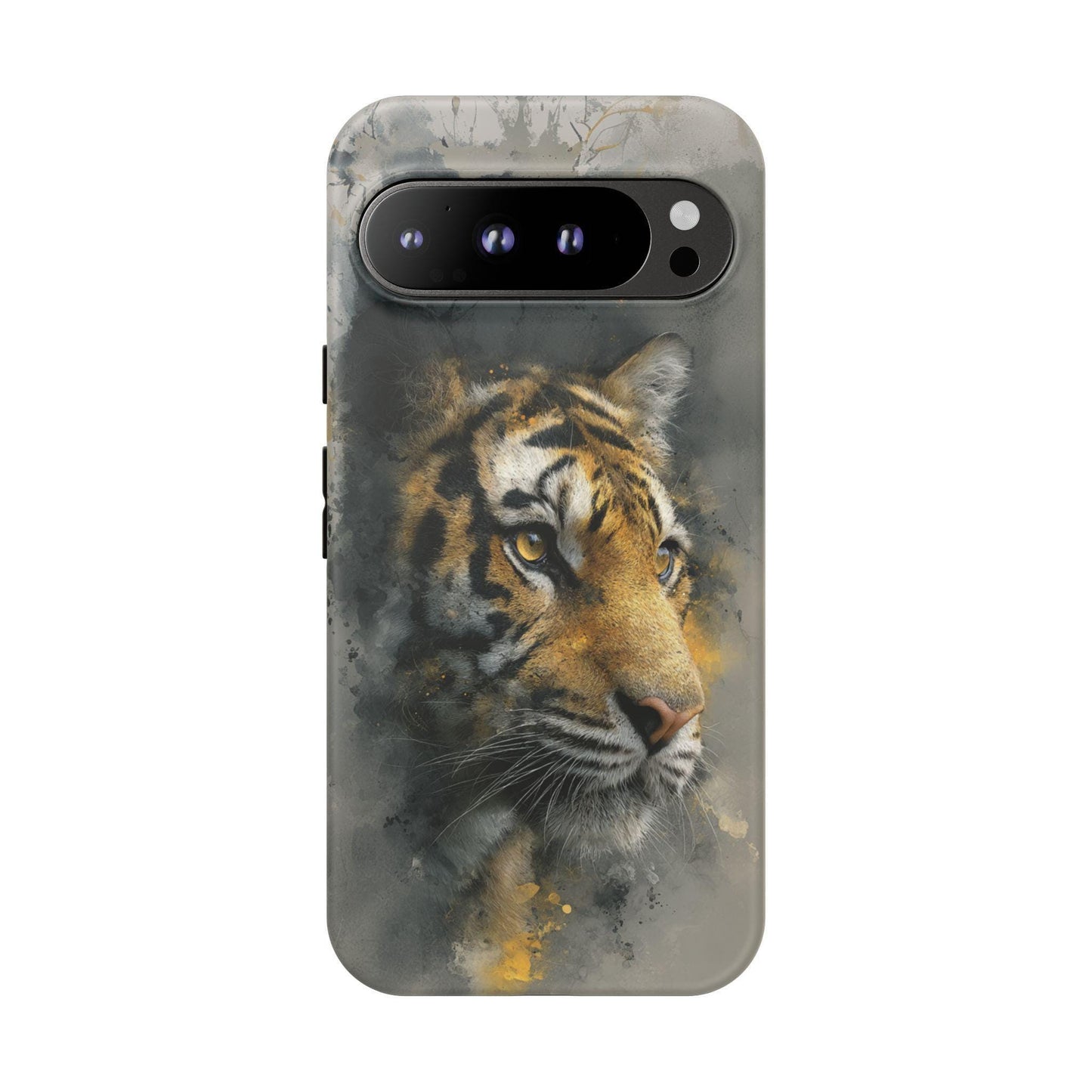 Tiger Watercolor Gray