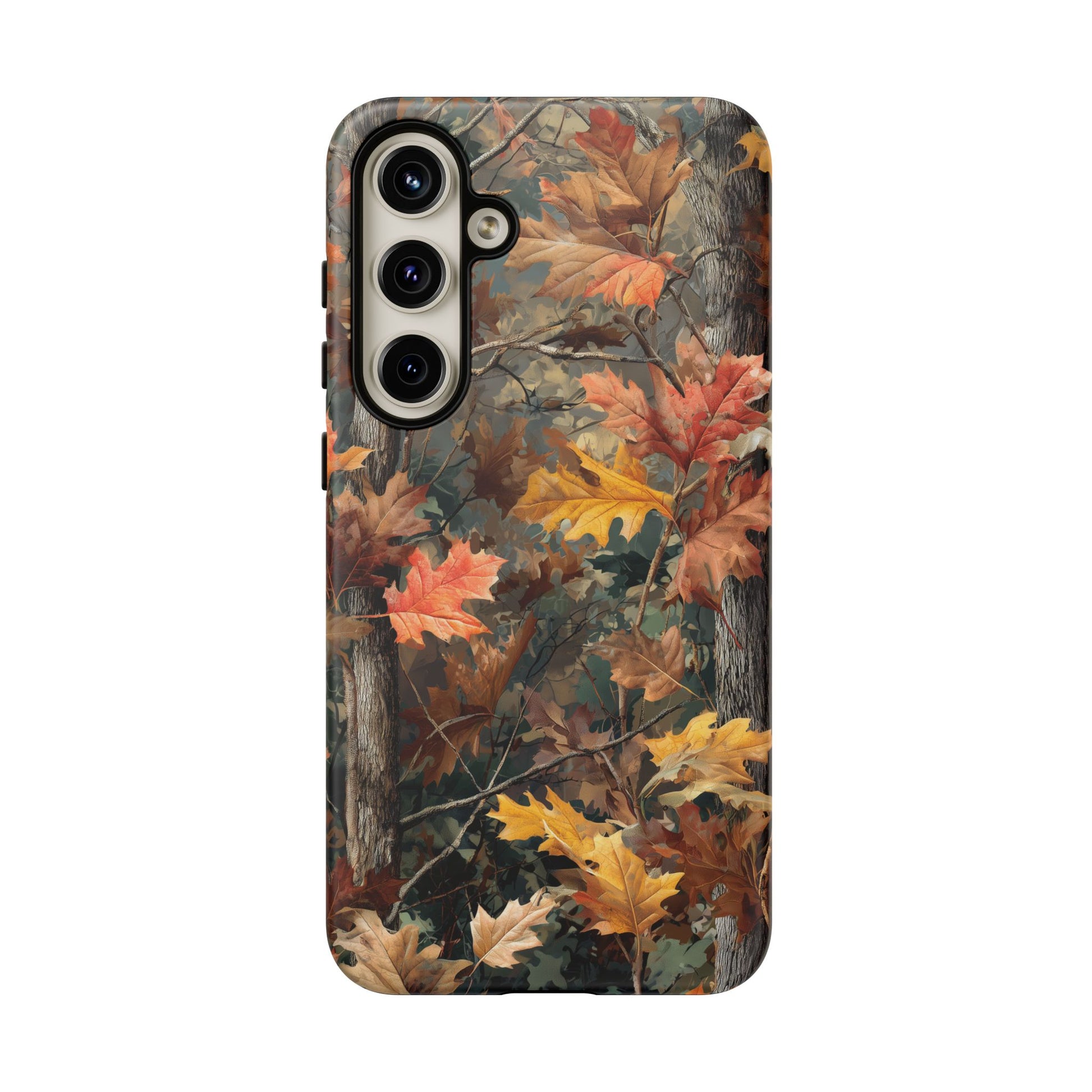 Autumn Forest Camouflage Orange Brown Leaves