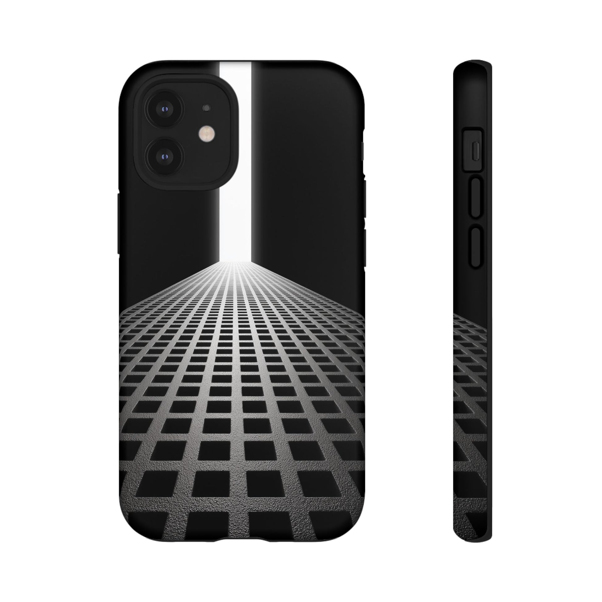 Black Gray Minimalist Grid Surreal Building Pathway