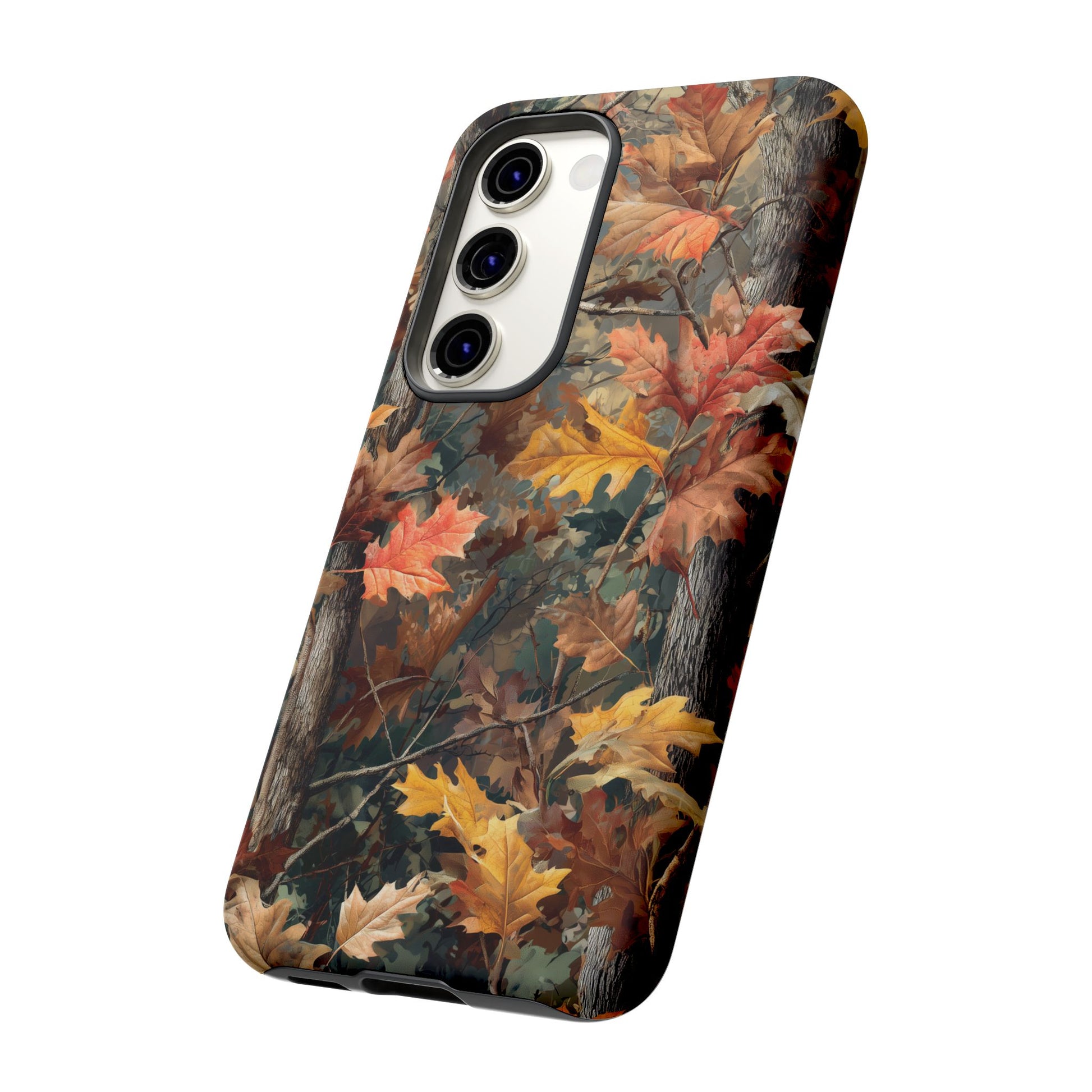 Autumn Forest Camouflage Orange Brown Leaves