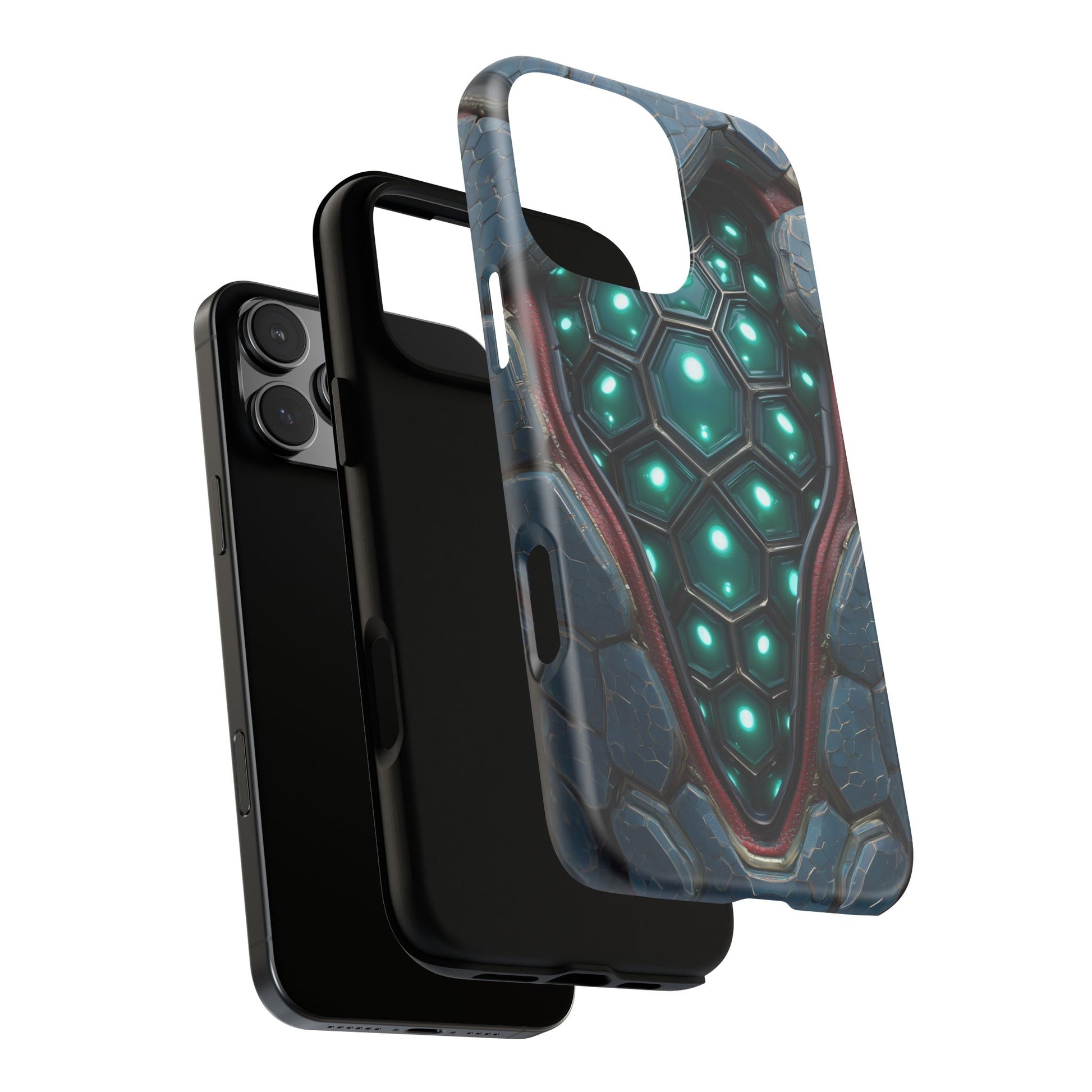 Alien Tech Hex Teal Gray Armor