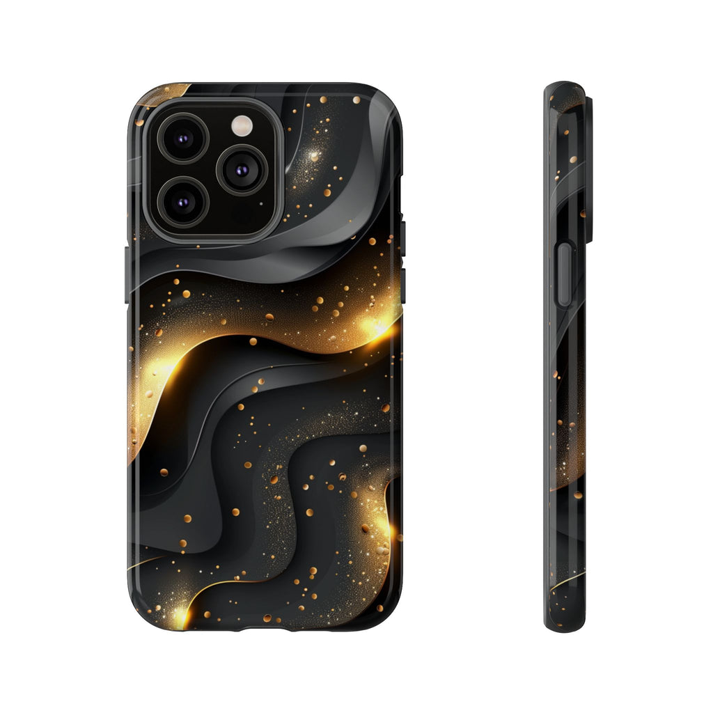 Black Gold Minimalist Waves Cover Phone Case