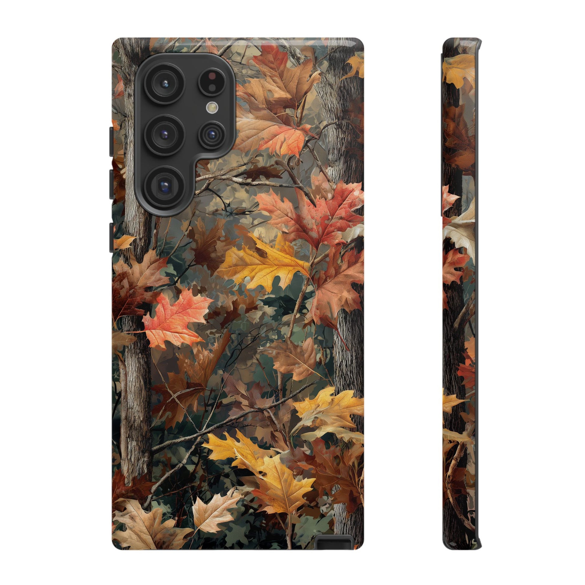 Autumn Forest Camouflage Orange Brown Leaves