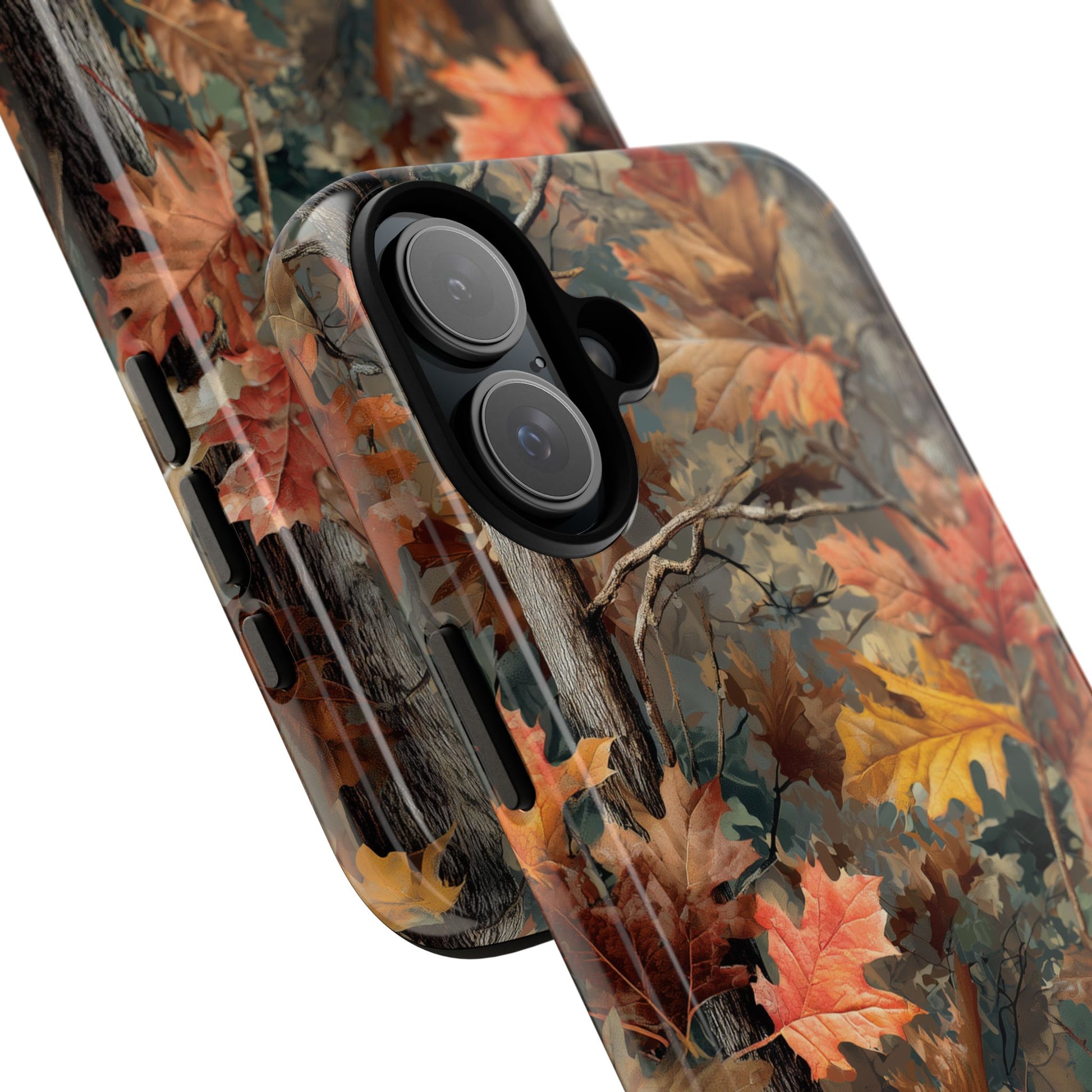 Autumn Forest Camouflage Orange Brown Leaves