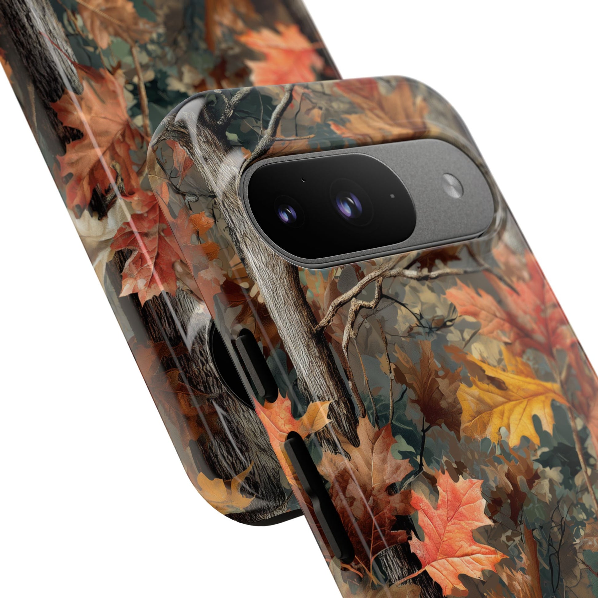 Autumn Forest Camouflage Orange Brown Leaves