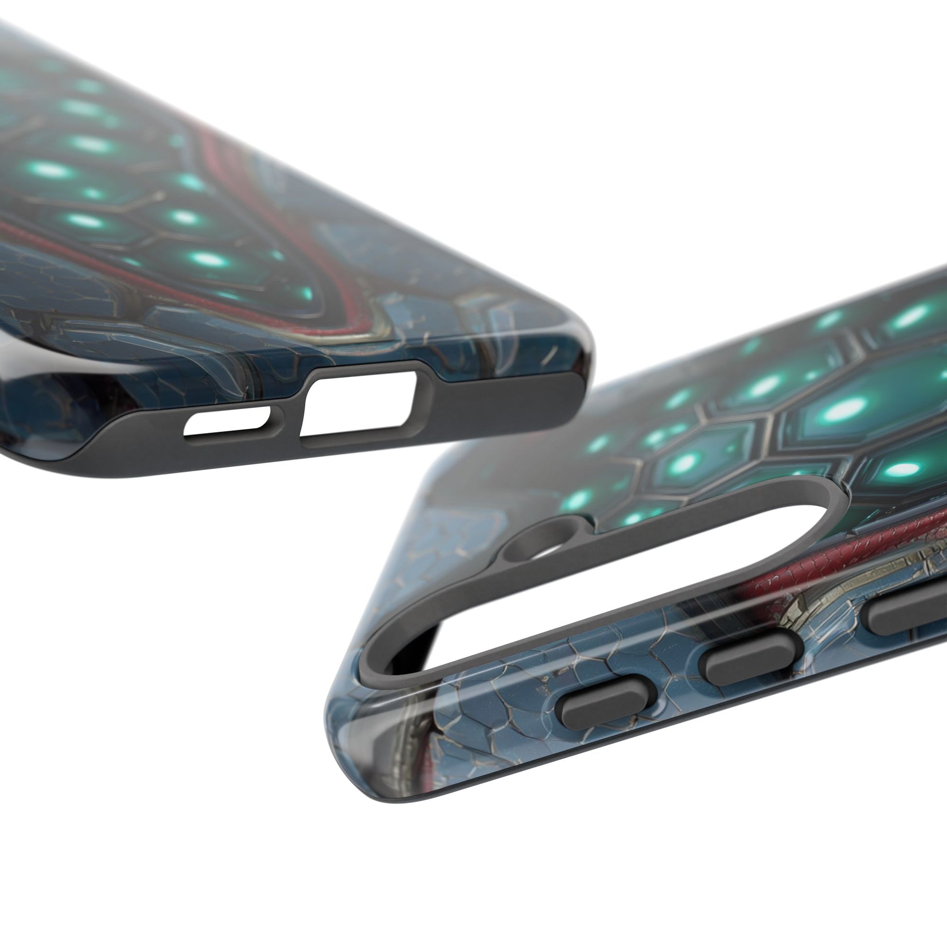 Alien Tech Hex Teal Gray Armor