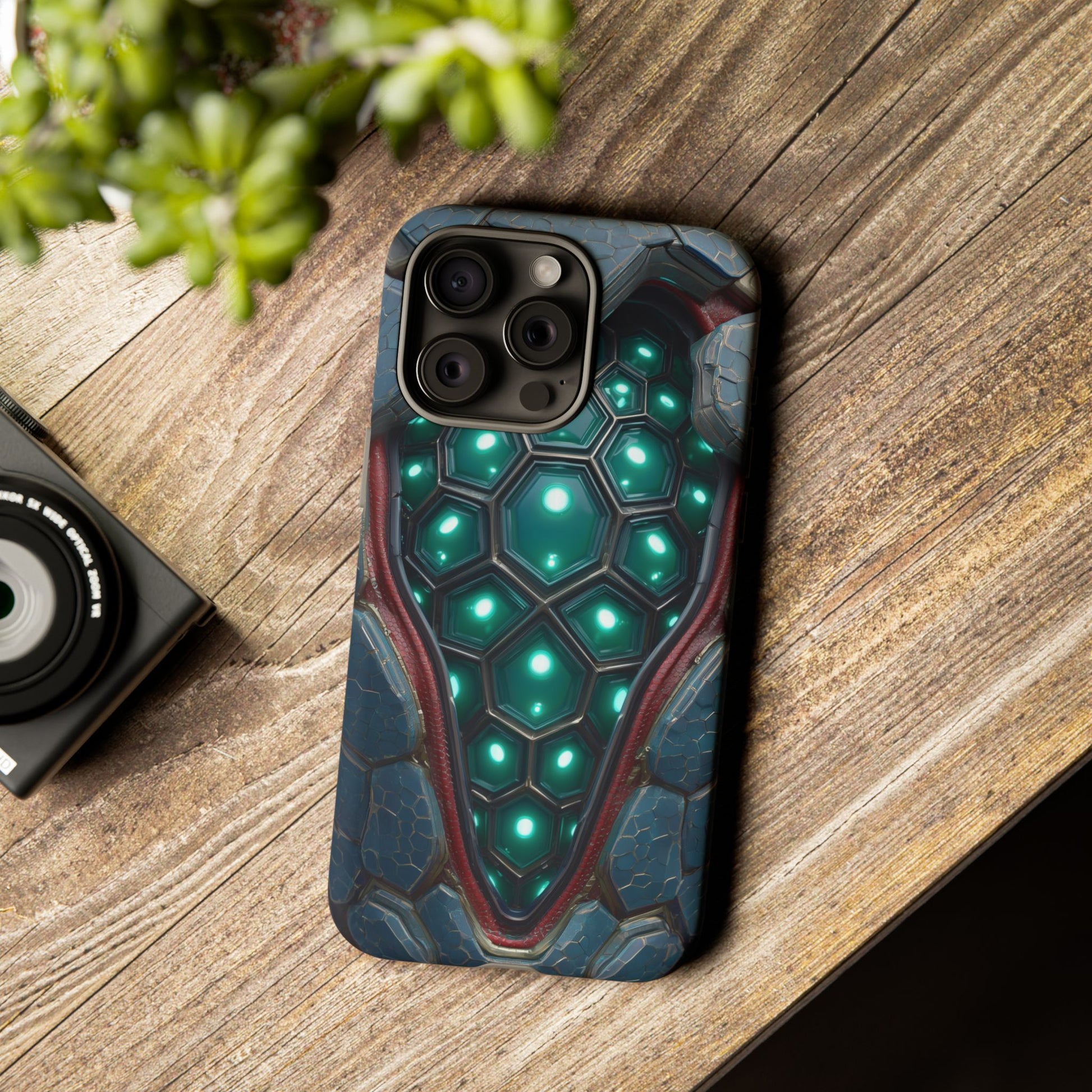 Alien Tech Hex Teal Gray Armor