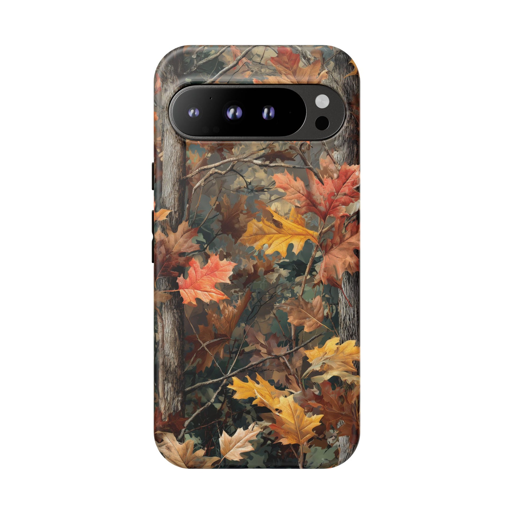 Autumn Forest Camouflage Orange Brown Leaves