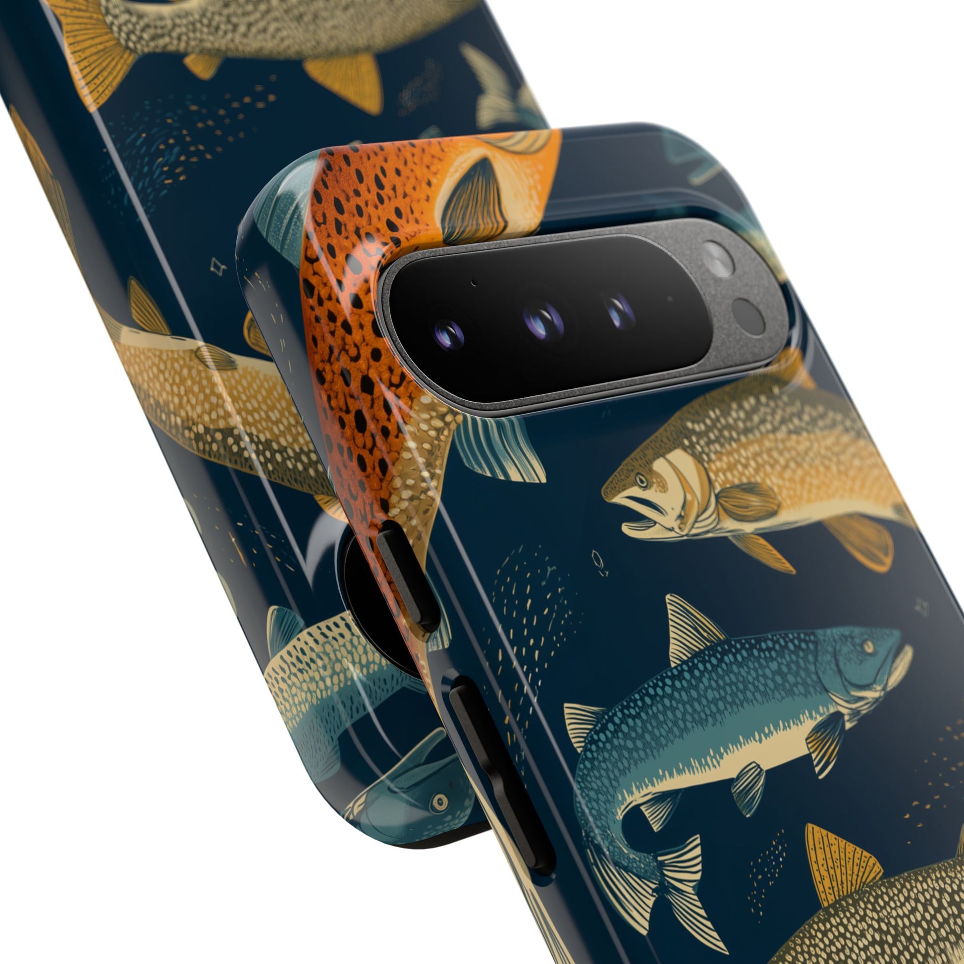 Abstract Fish Salmon Fishing Pattern