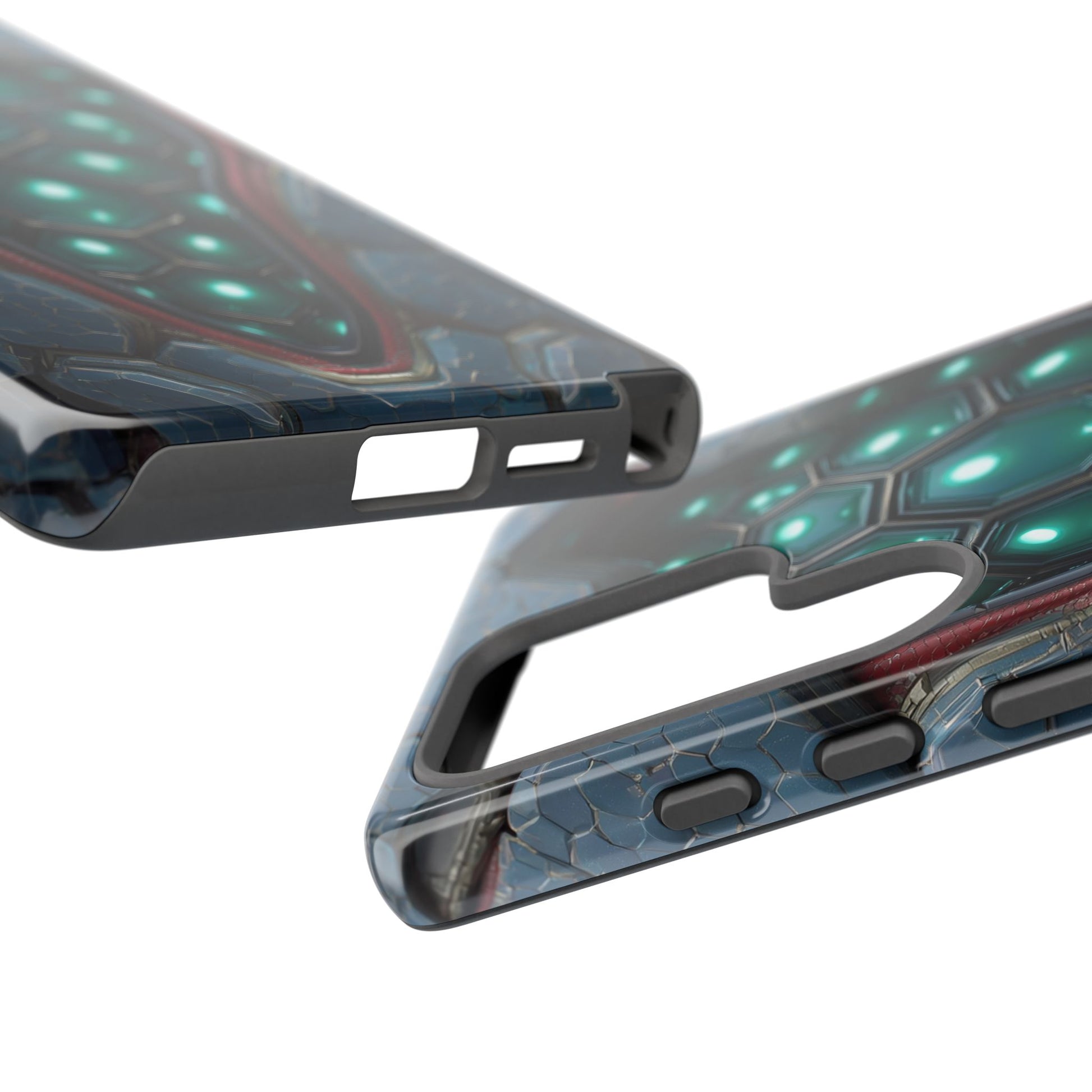 Alien Tech Hex Teal Gray Armor
