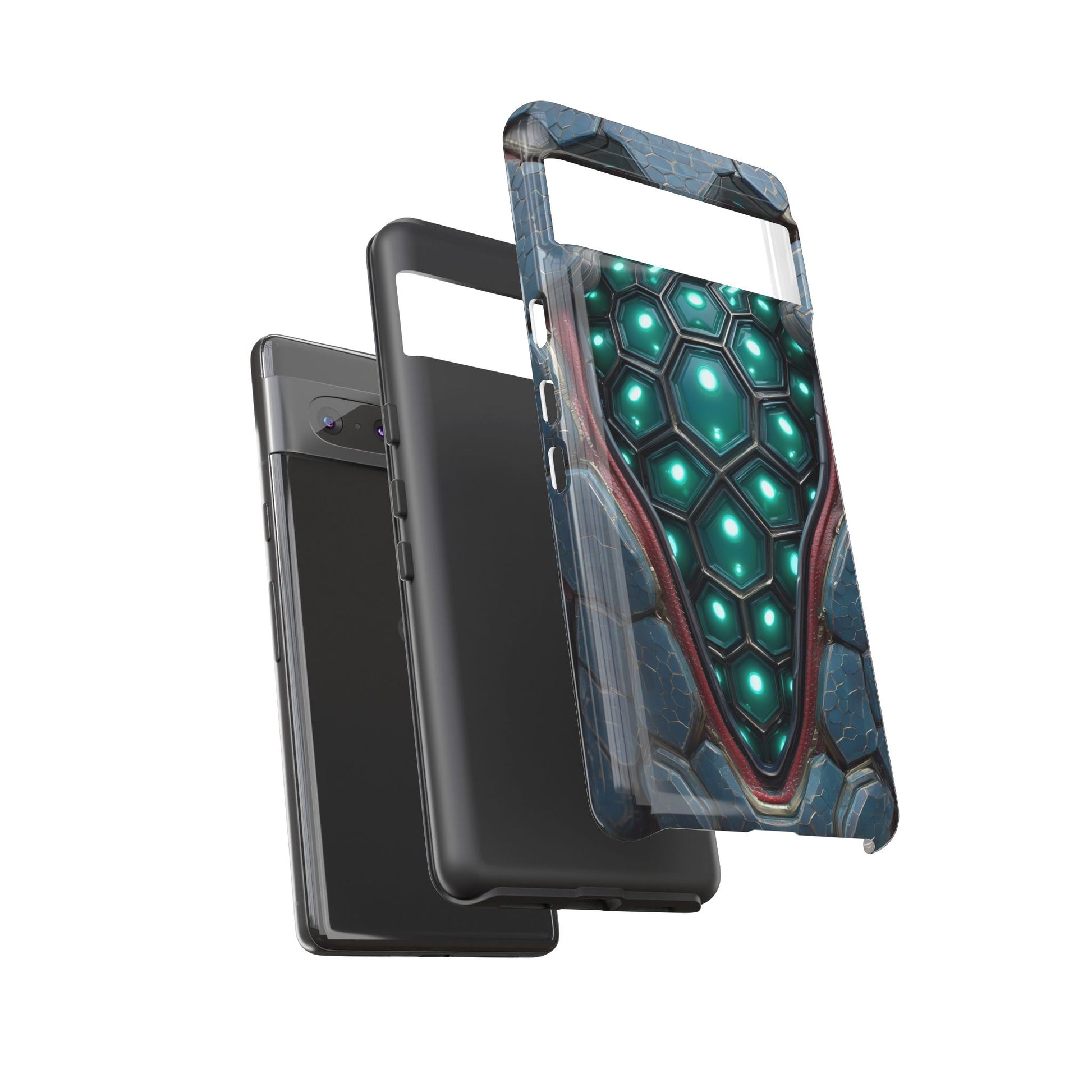 Alien Tech Hex Teal Gray Armor