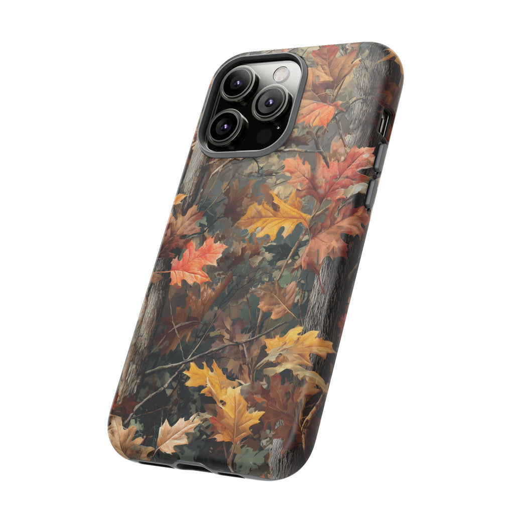 Autumn Forest Camouflage Orange Brown Leaves