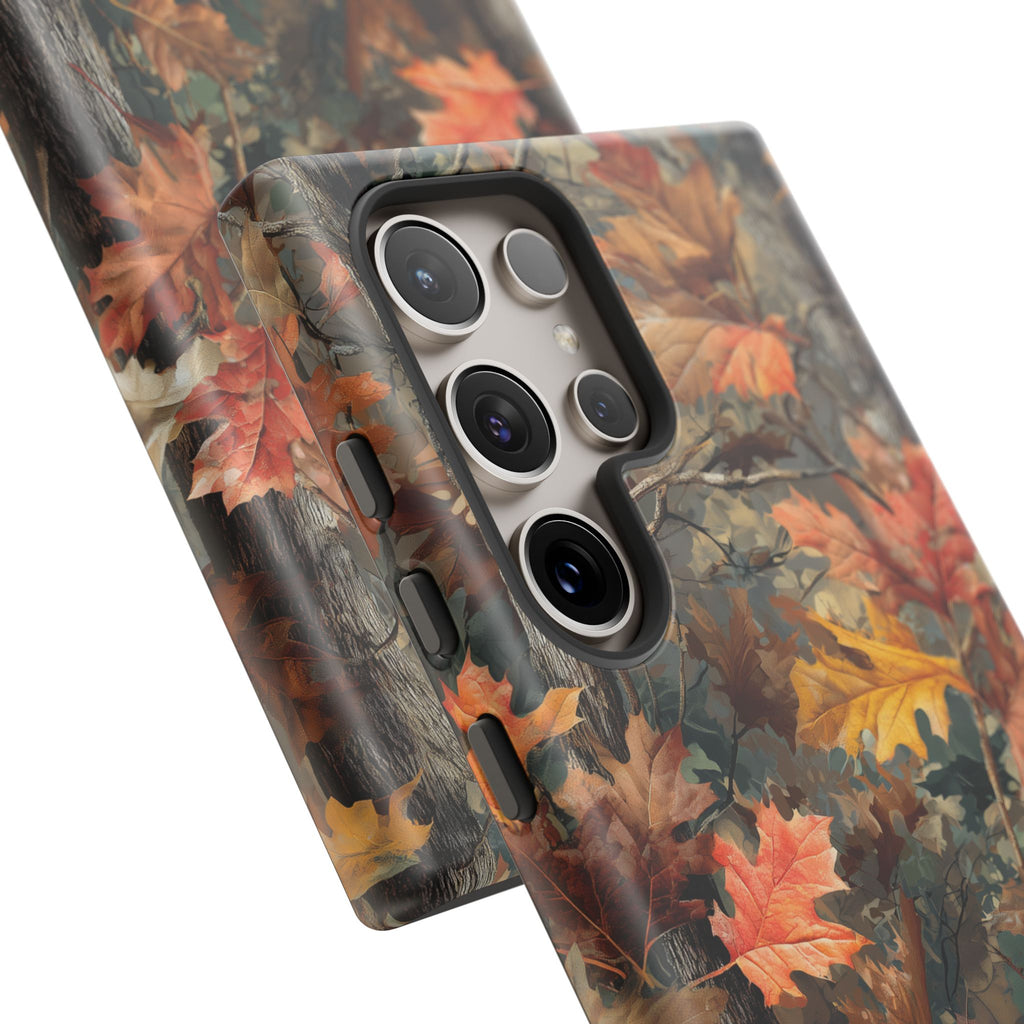 Autumn Forest Camouflage Orange Brown Leaves