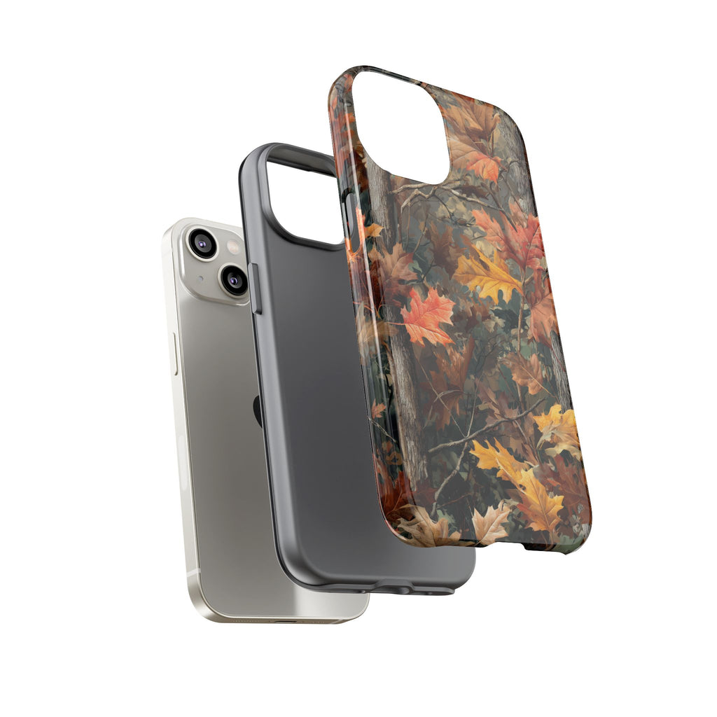 Autumn Forest Camouflage Orange Brown Leaves