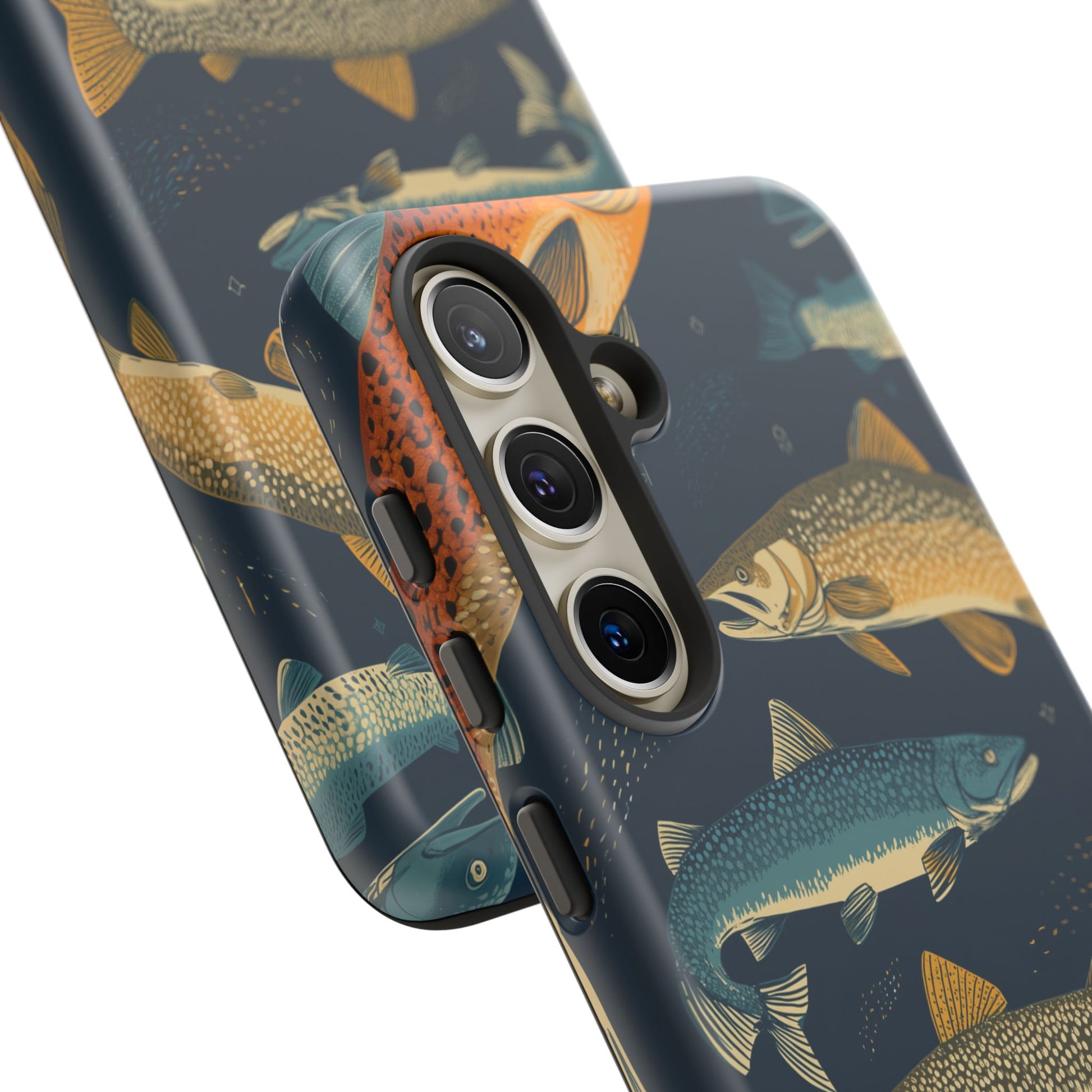 Abstract Fish Salmon Fishing Pattern
