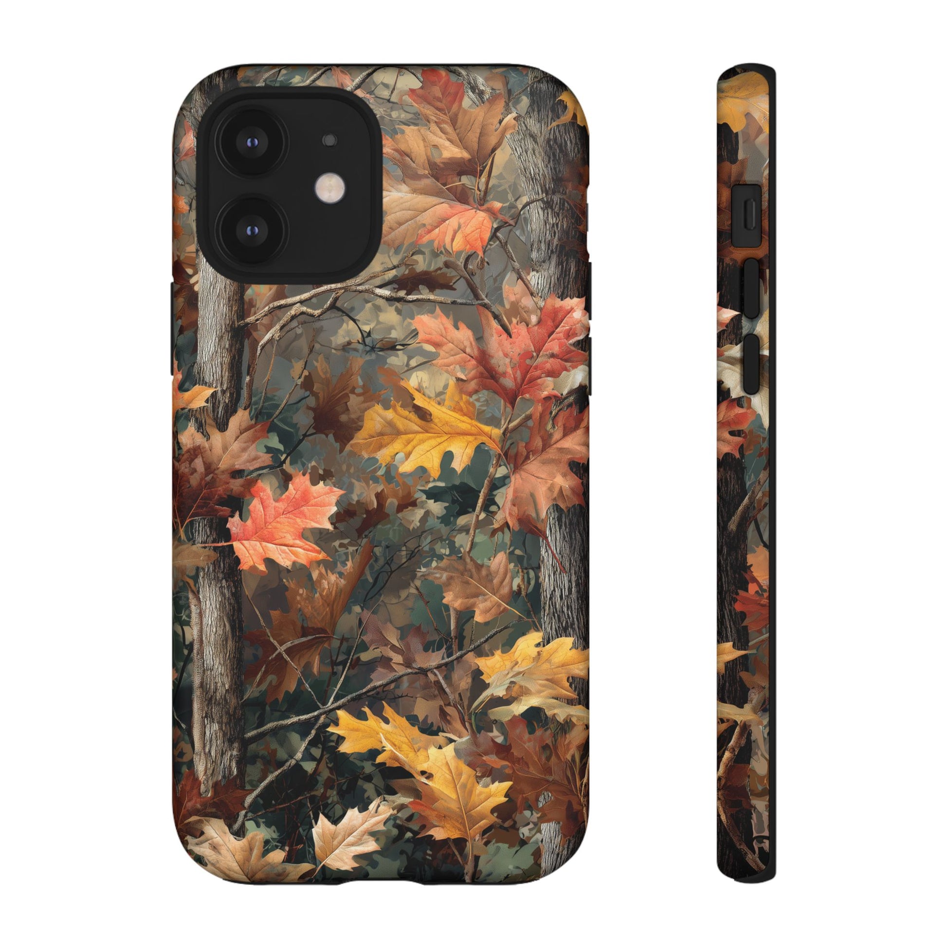 Autumn Forest Camouflage Orange Brown Leaves