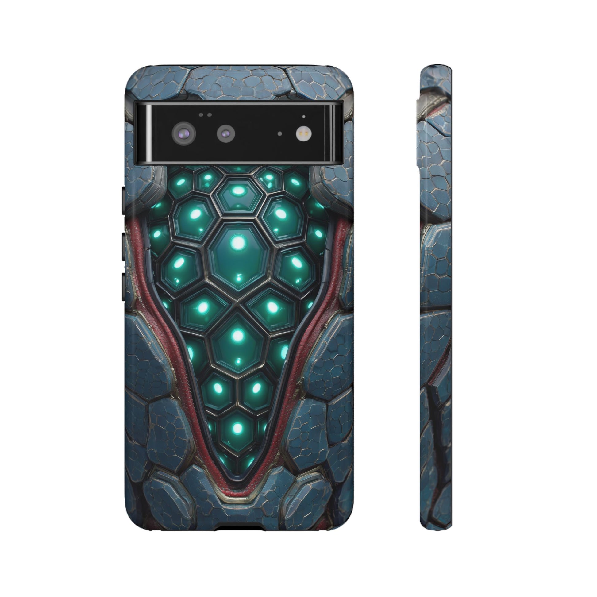 Alien Tech Hex Teal Gray Armor