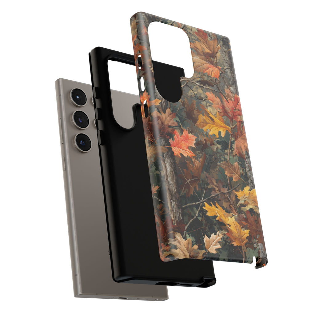Autumn Forest Camouflage Orange Brown Leaves