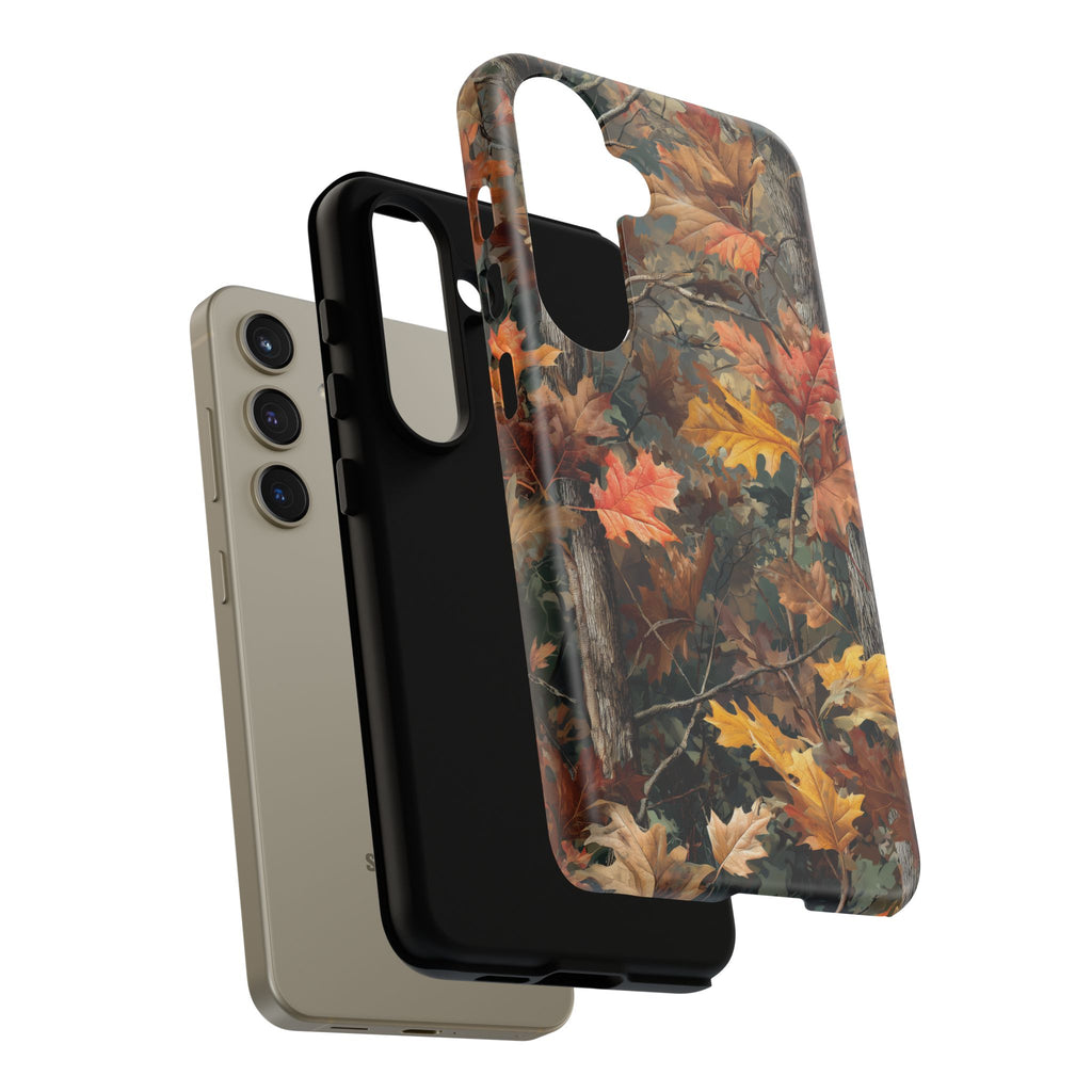 Autumn Forest Camouflage Orange Brown Leaves