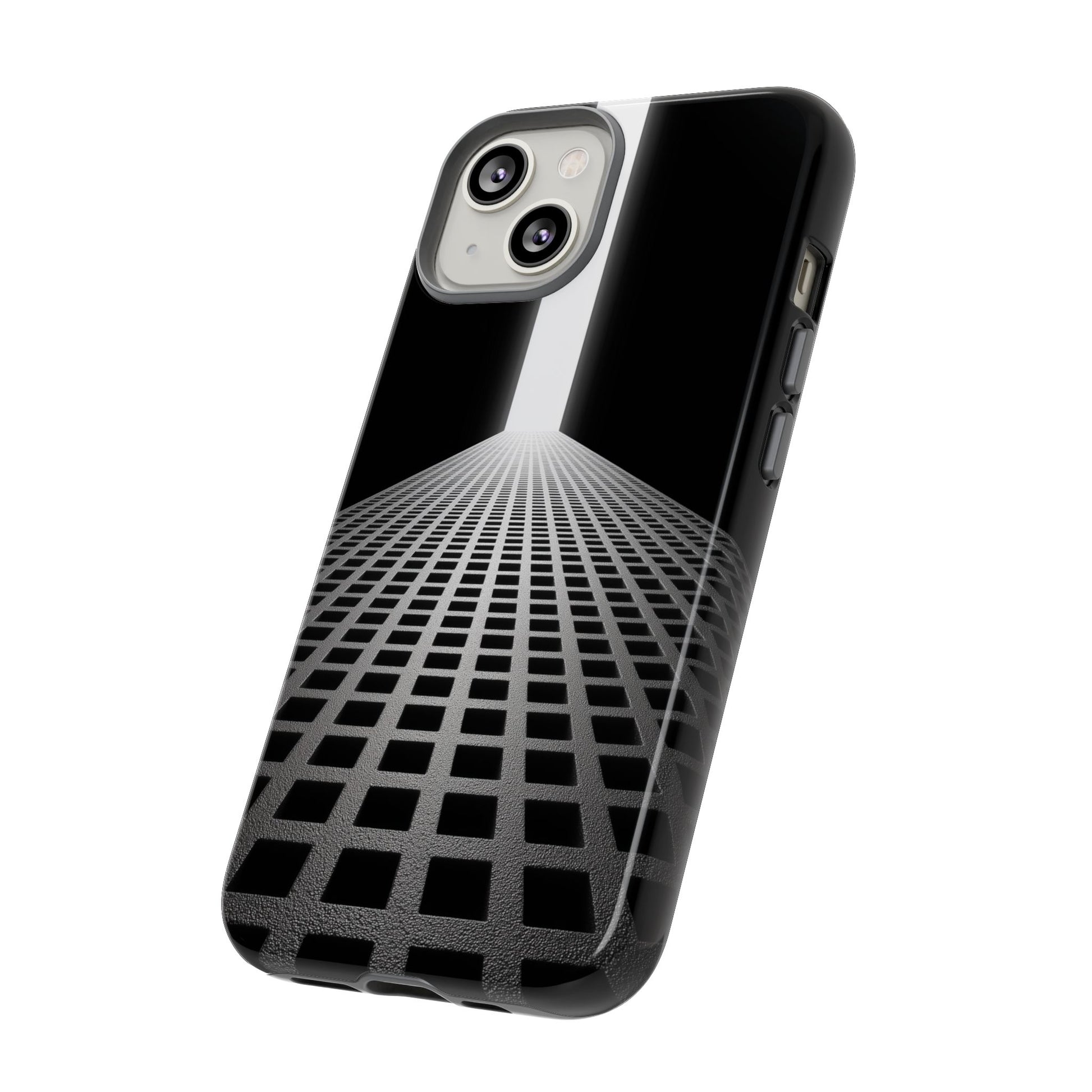 Black Gray Minimalist Grid Surreal Building Pathway