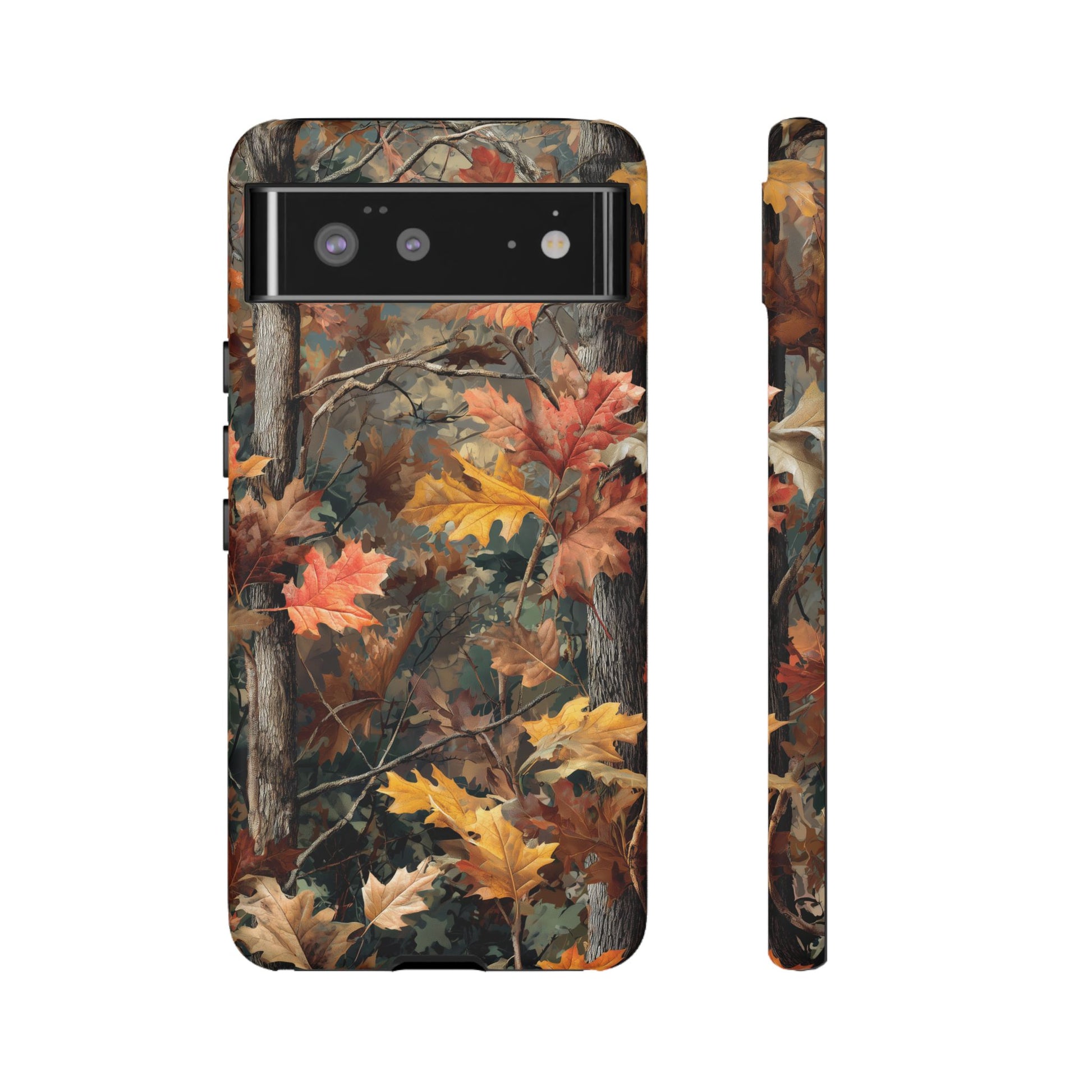 Autumn Forest Camouflage Orange Brown Leaves
