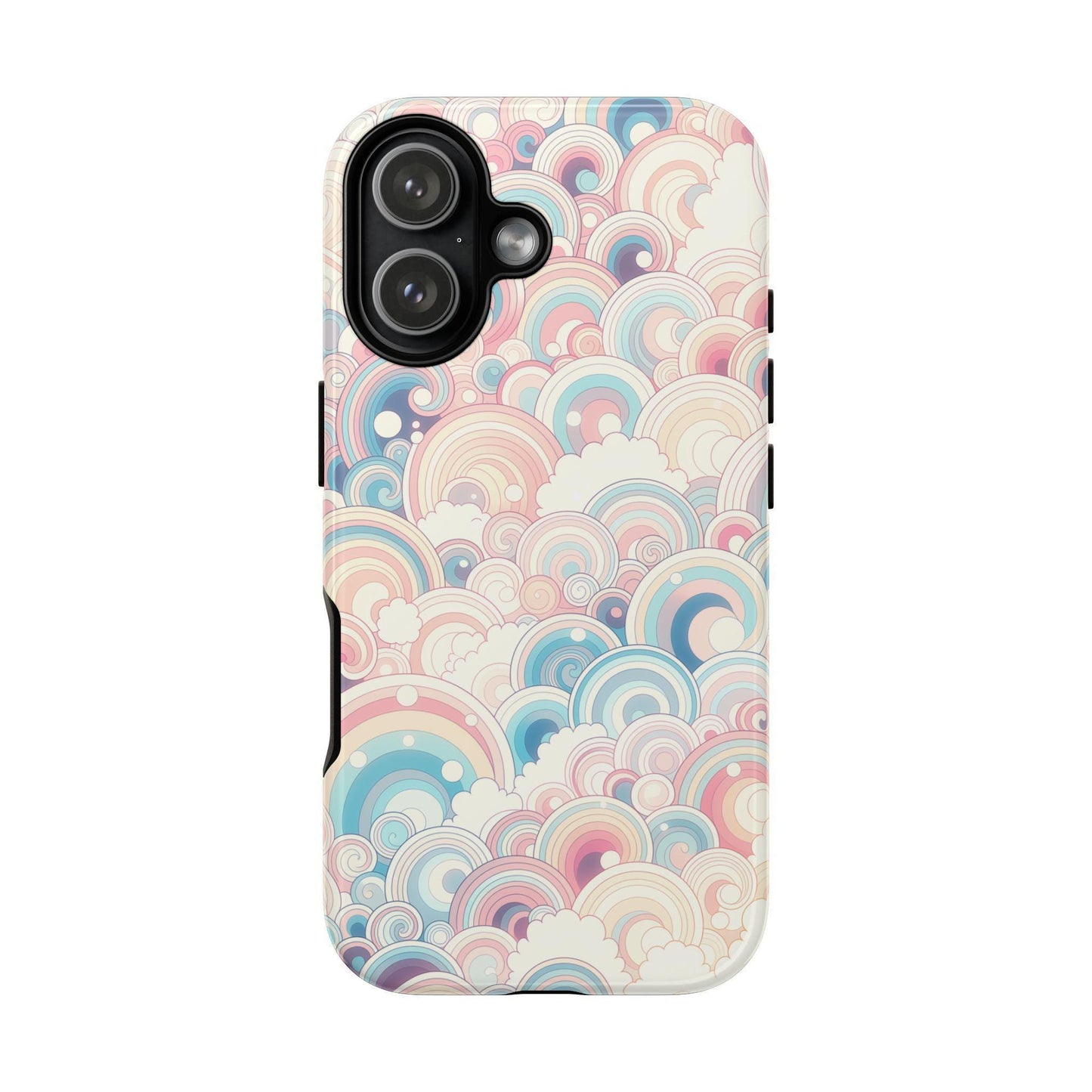 Pastel Rainbow Curve Swirls