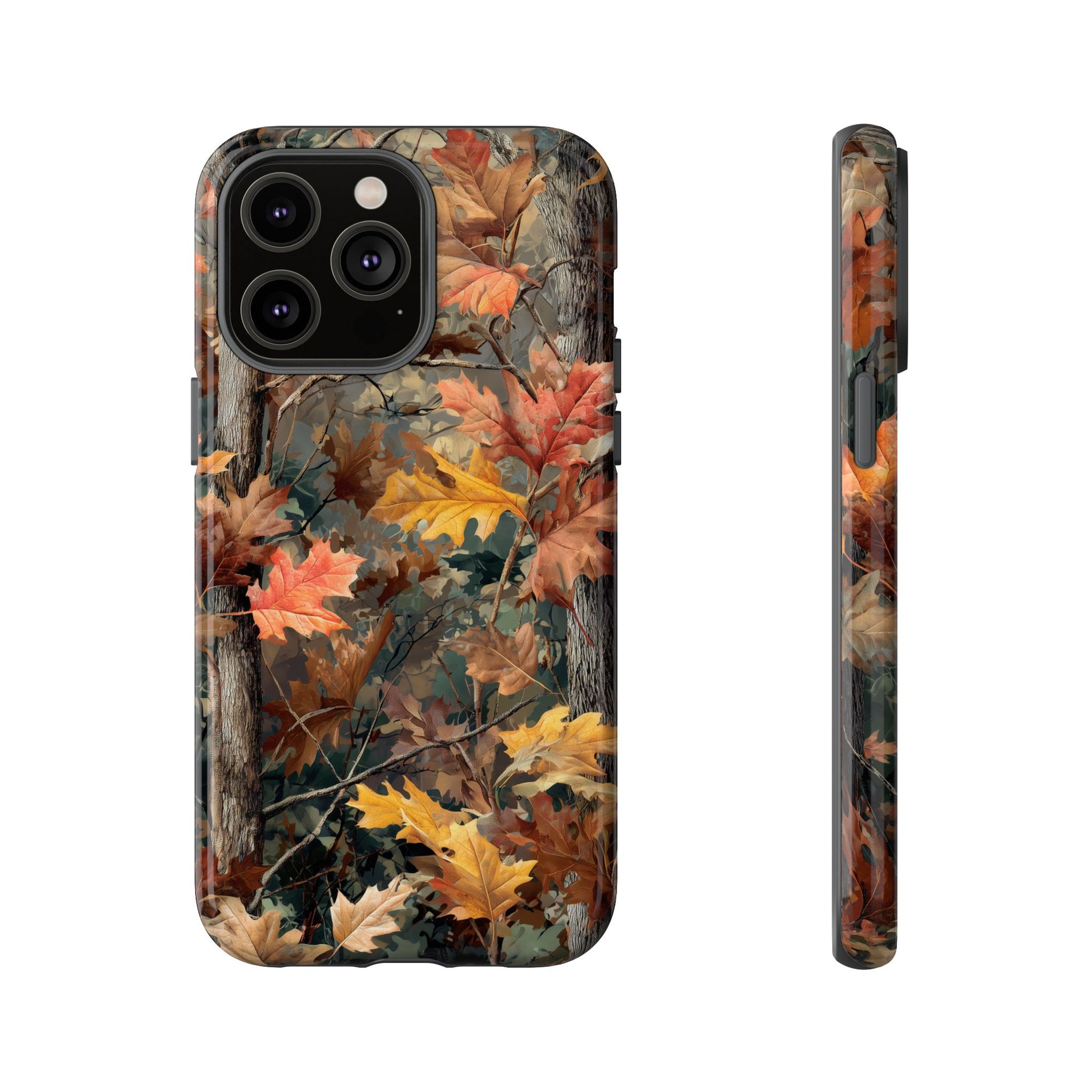 Autumn Forest Camouflage Orange Brown Leaves