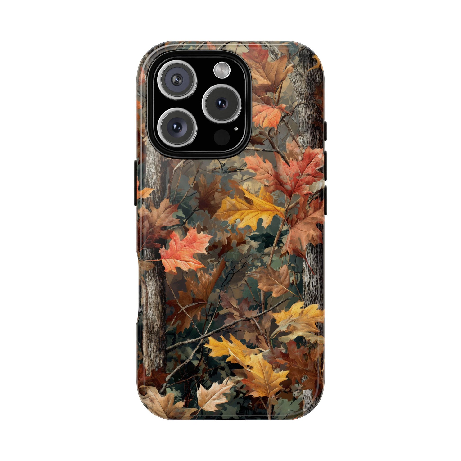 Autumn Forest Camouflage Orange Brown Leaves