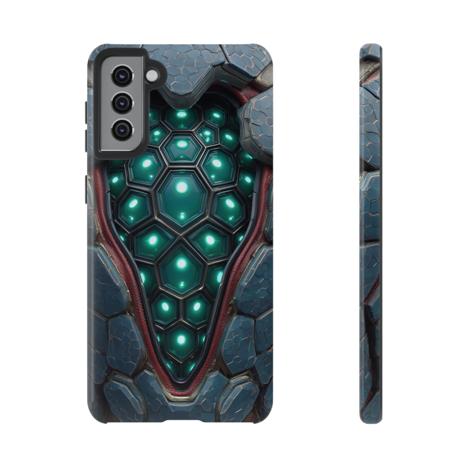 Alien Tech Hex Teal Gray Armor