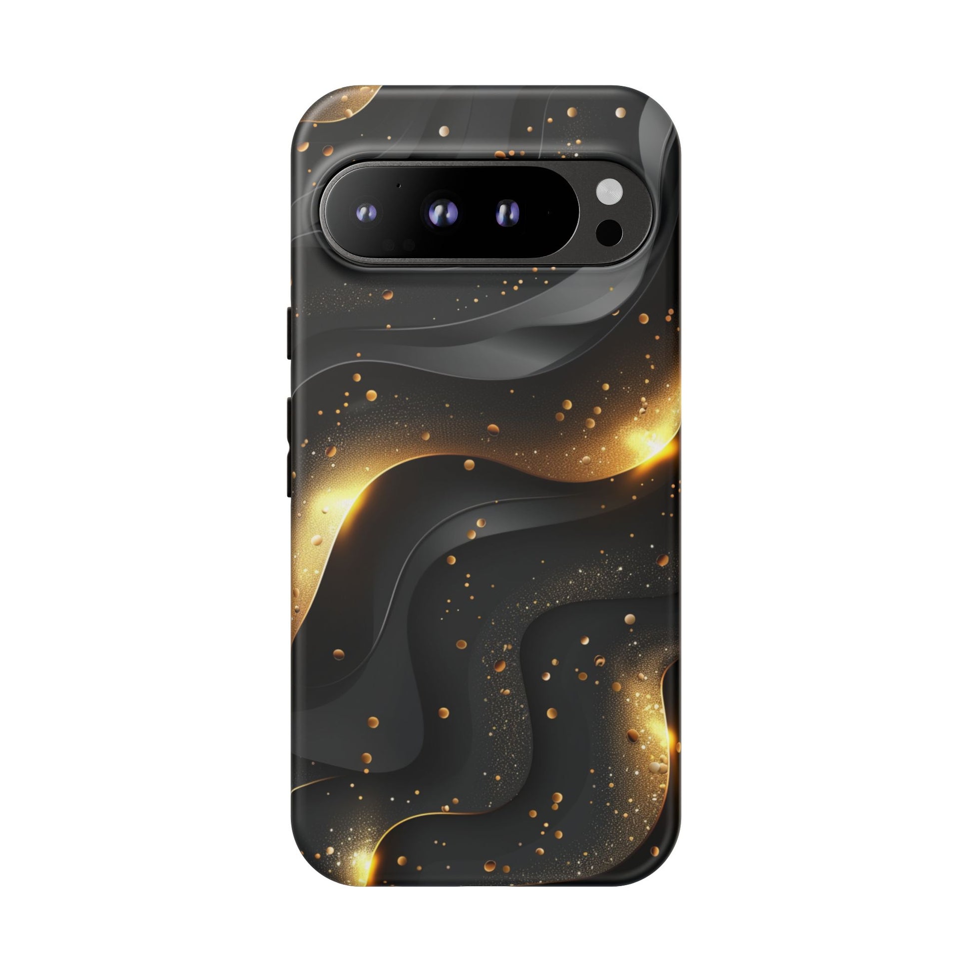 Black Gold Minimalist Waves Cover Phone Case