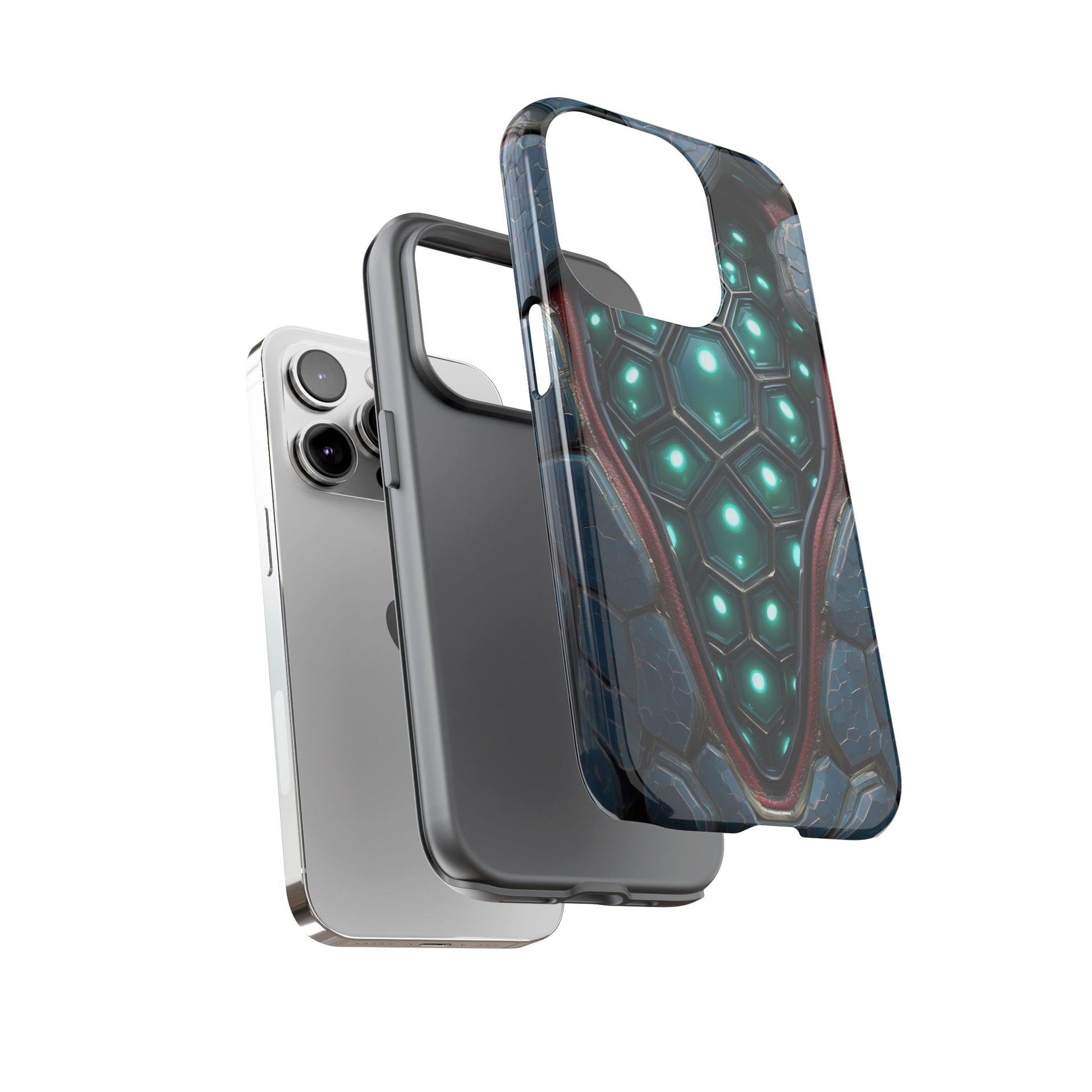 Alien Tech Hex Teal Gray Armor