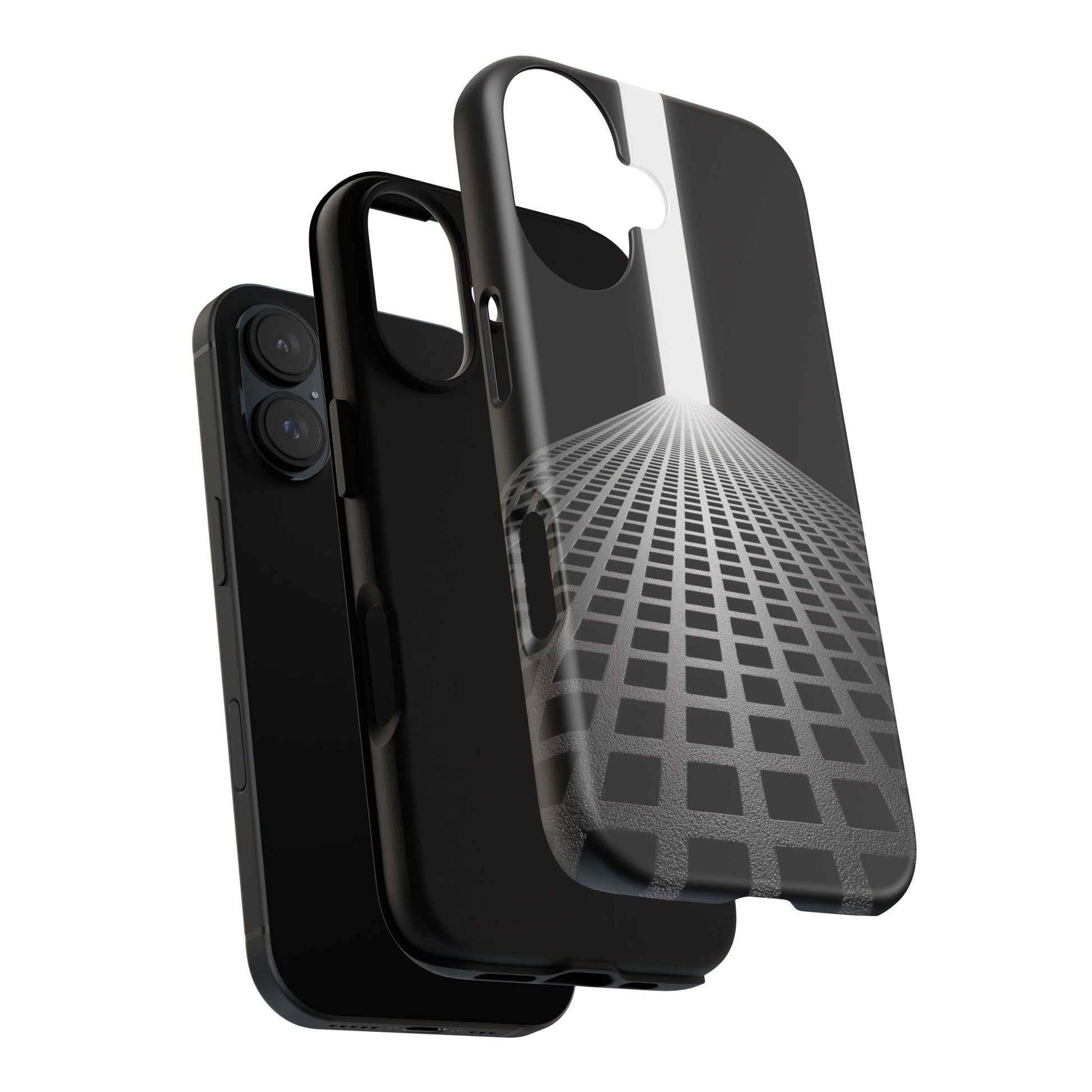 Black Gray Minimalist Grid Surreal Building Pathway