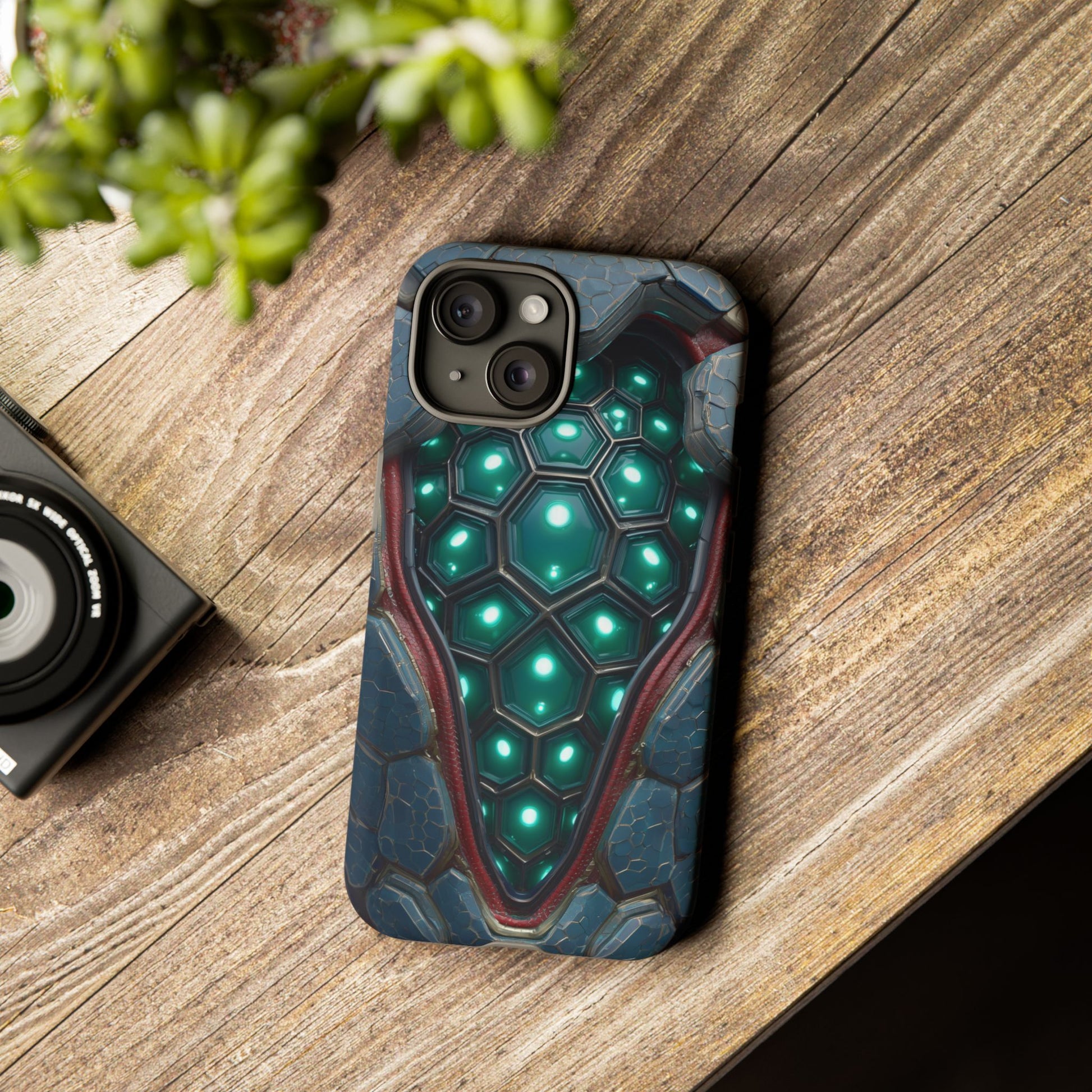 Alien Tech Hex Teal Gray Armor