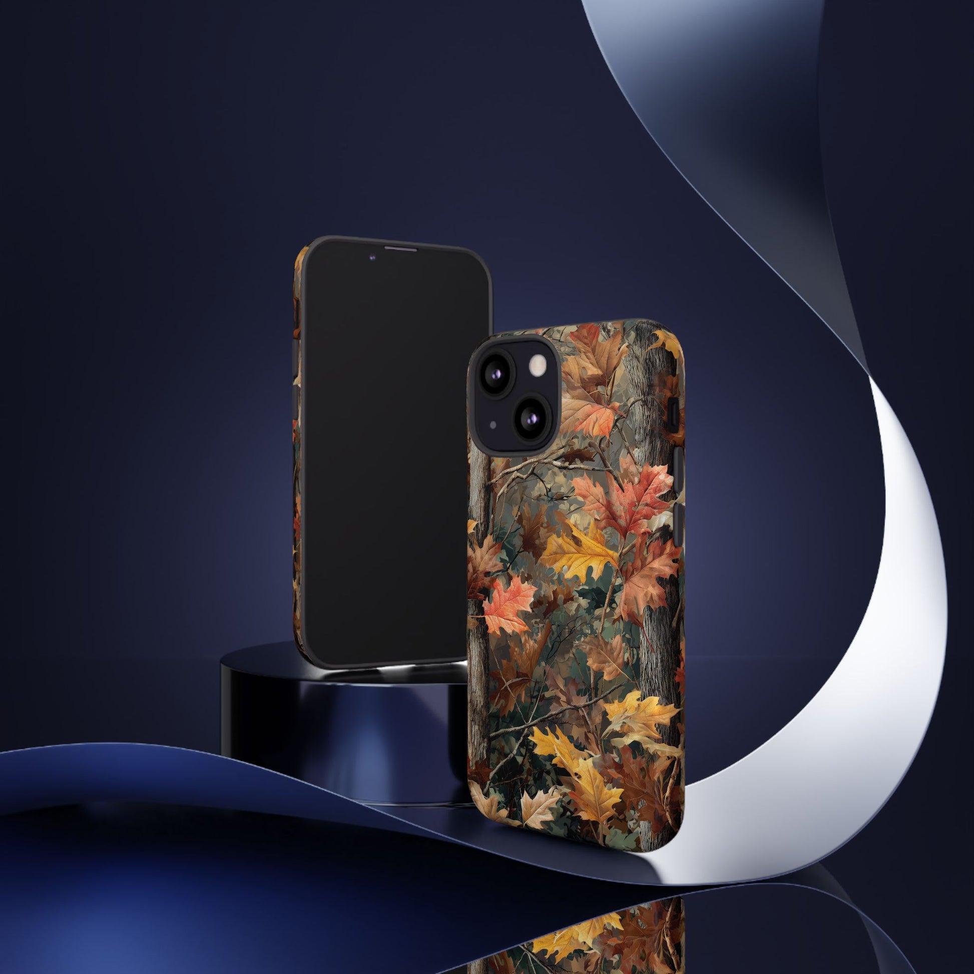 Autumn Forest Camouflage Orange Brown Leaves