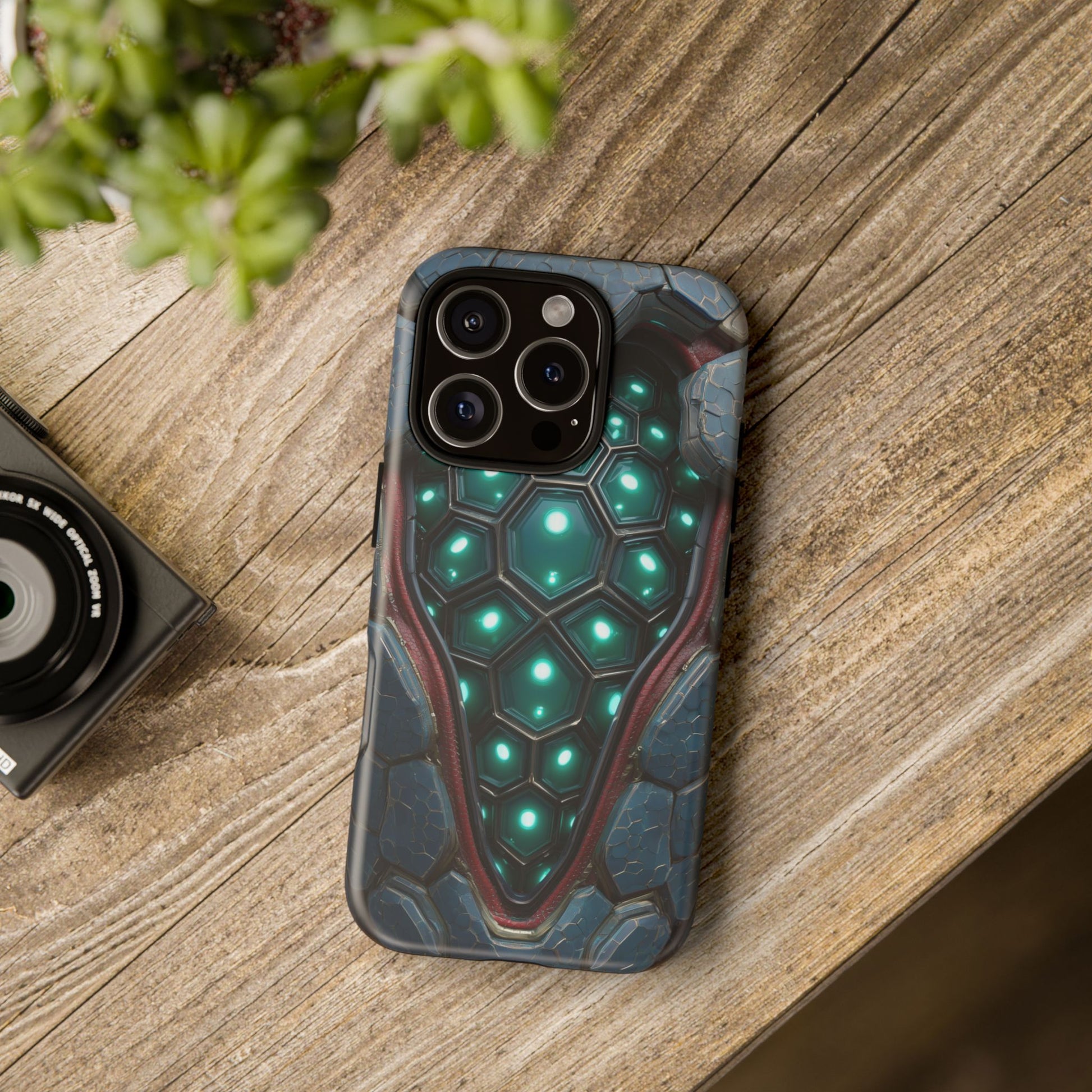Alien Tech Hex Teal Gray Armor