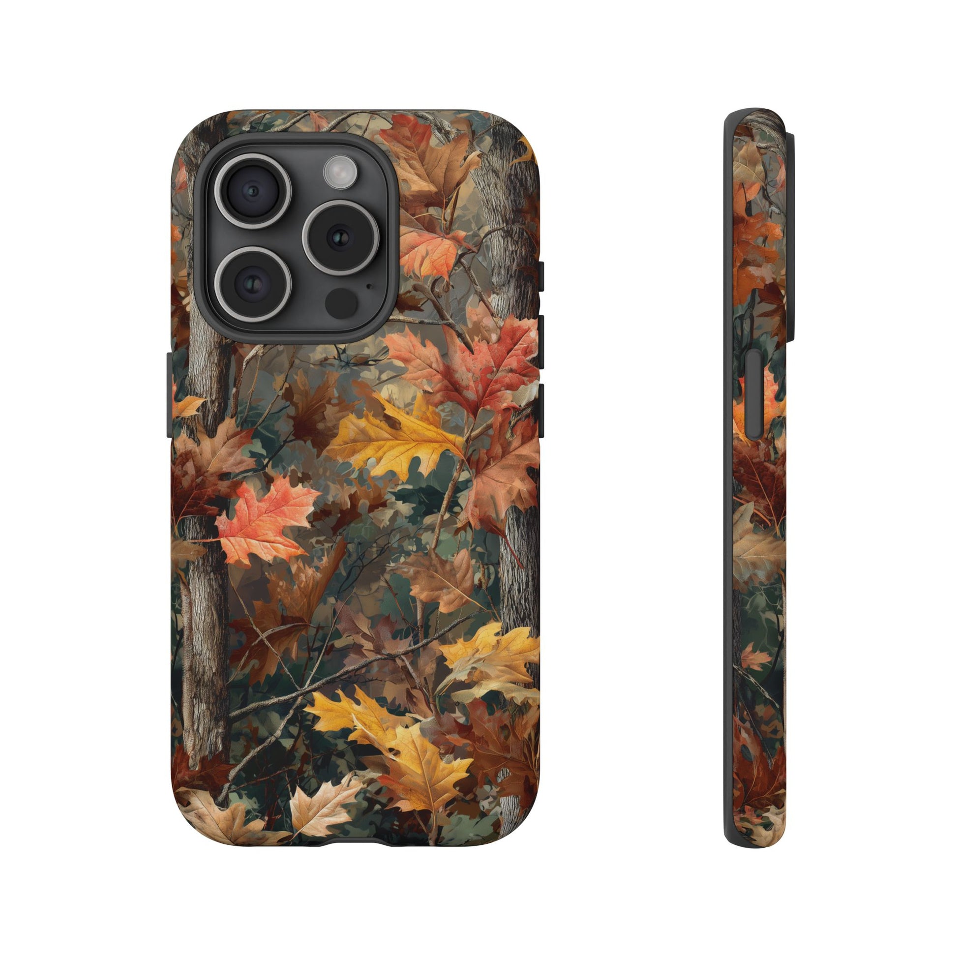 Autumn Forest Camouflage Orange Brown Leaves